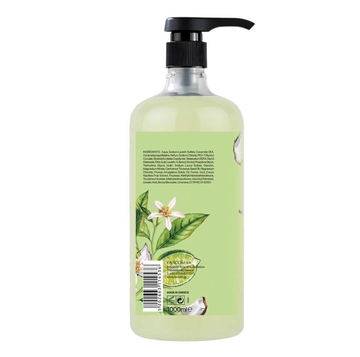 Shower cream lime & coconut 1000ml Arlem