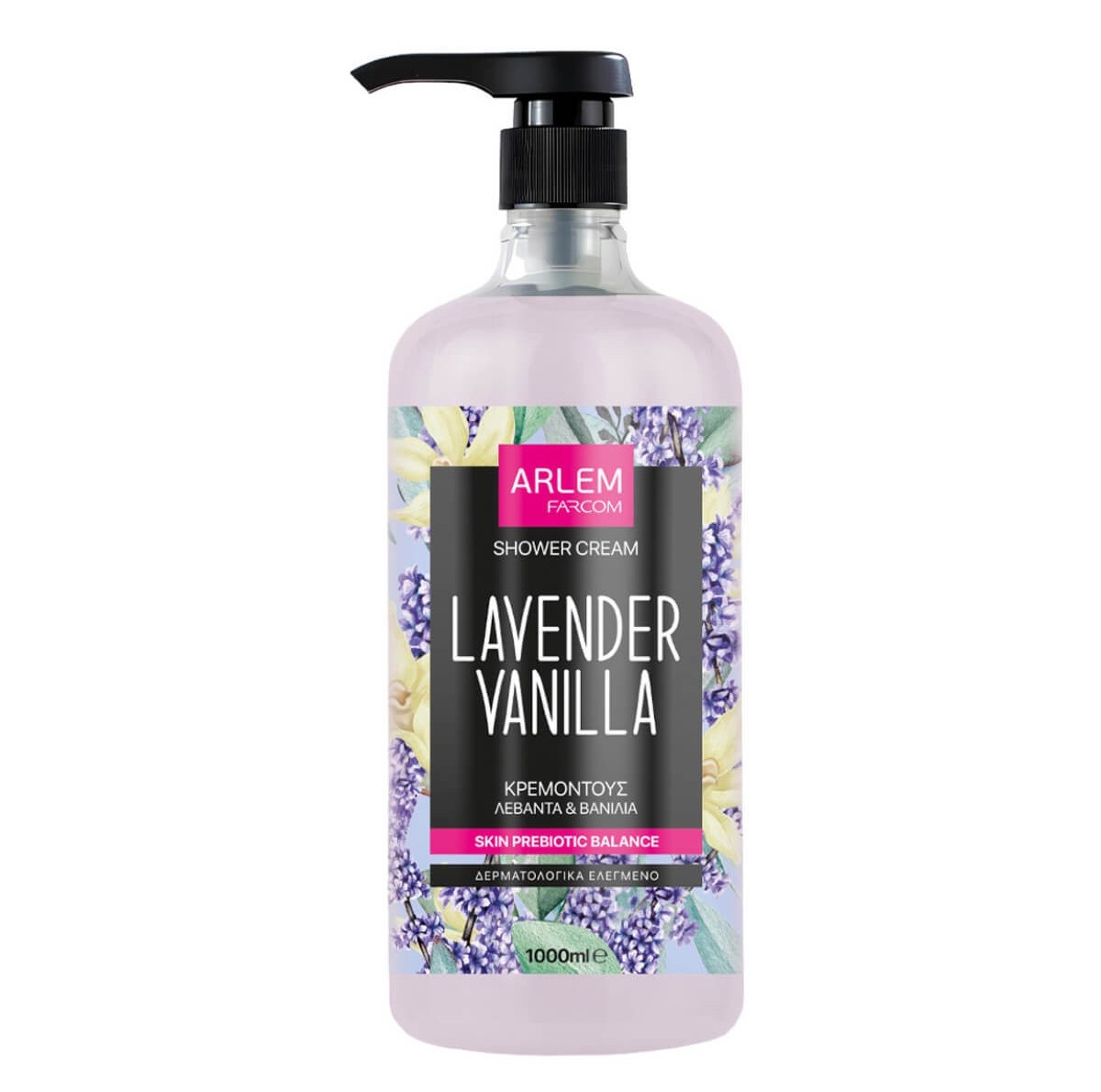 Shower cream lavender & vanilla 1000ml Arlem