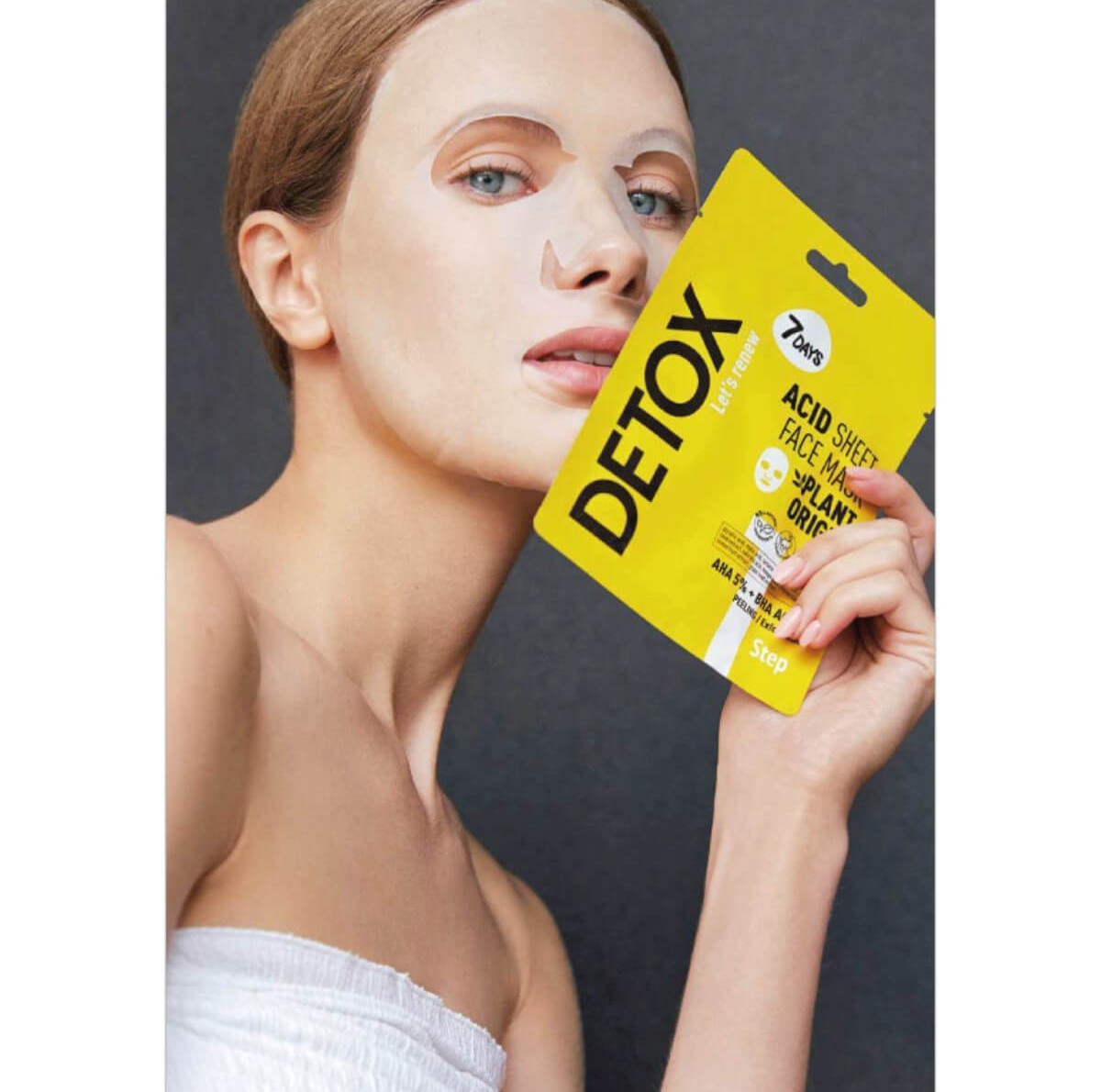 Detox 1 acid sheet face mask AHA 5% + BHA acids 7DAYS
