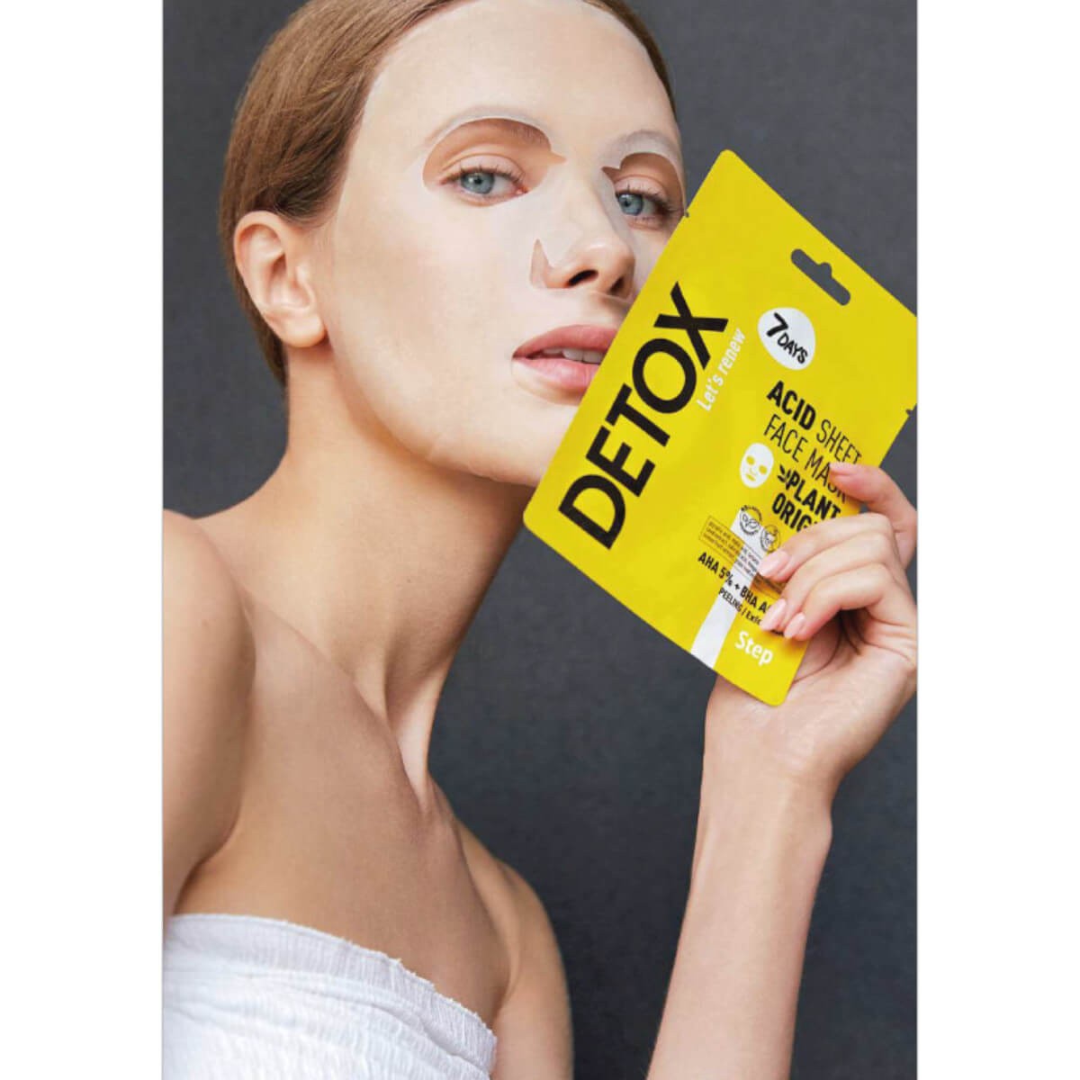 Detox 1 acid sheet face mask AHA 5% + BHA acids 7DAYS