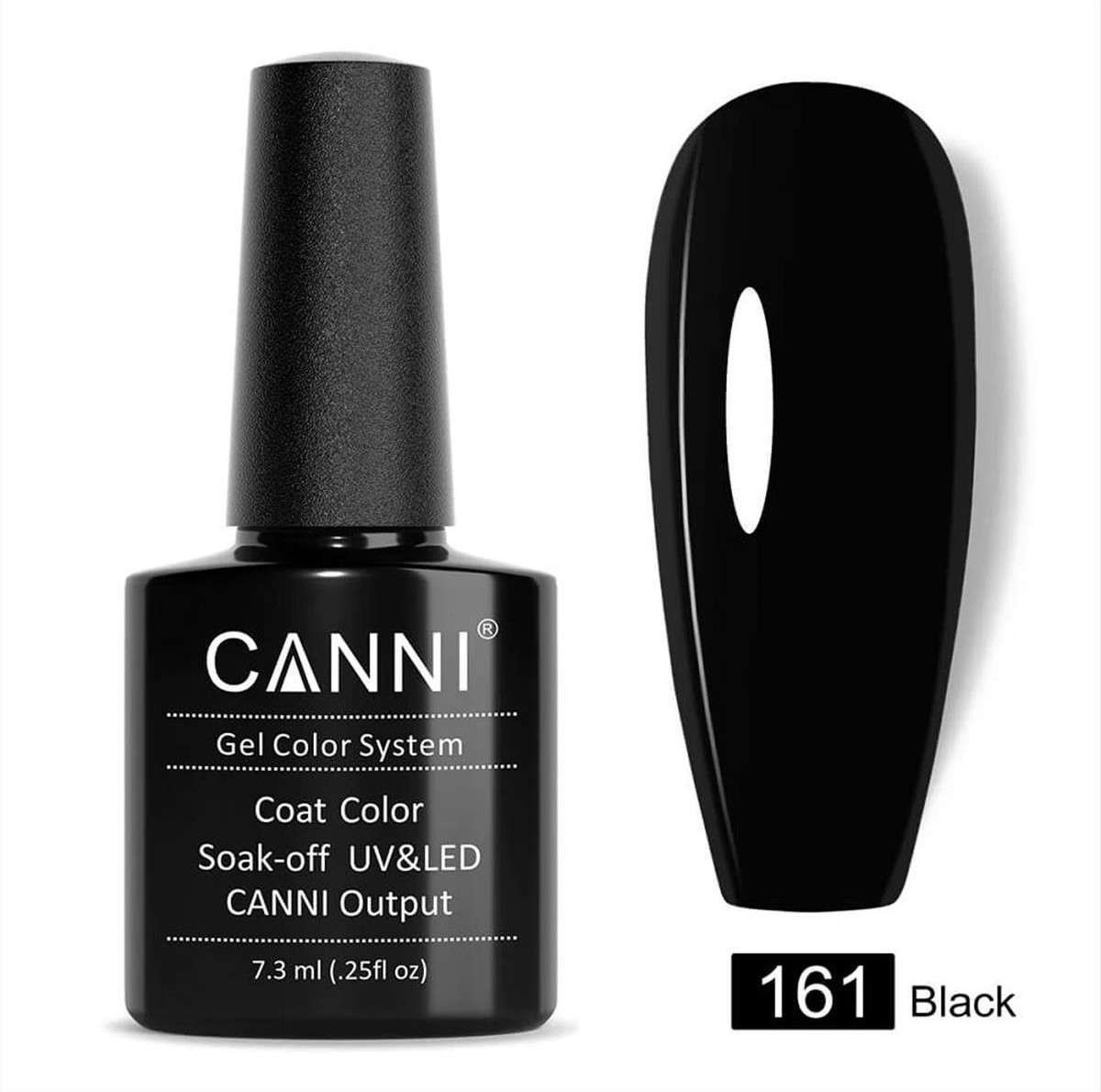 Canni Soak Off Uv/Led 161 Pure Black - 7.3ml