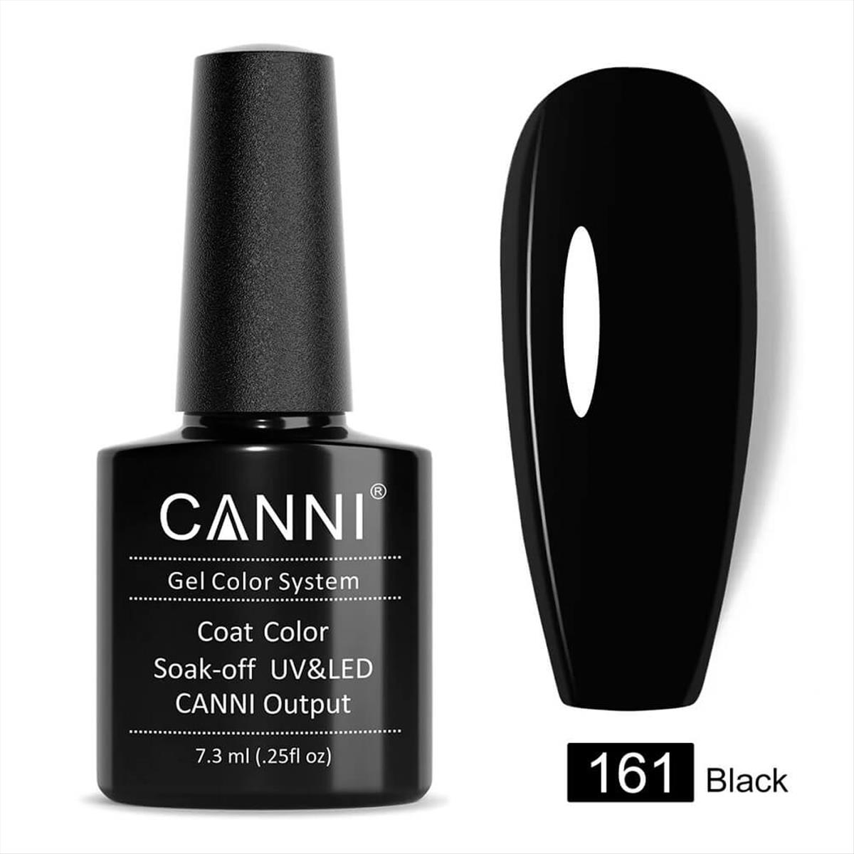 Canni Soak Off Uv/Led 161 Pure Black - 7.3ml