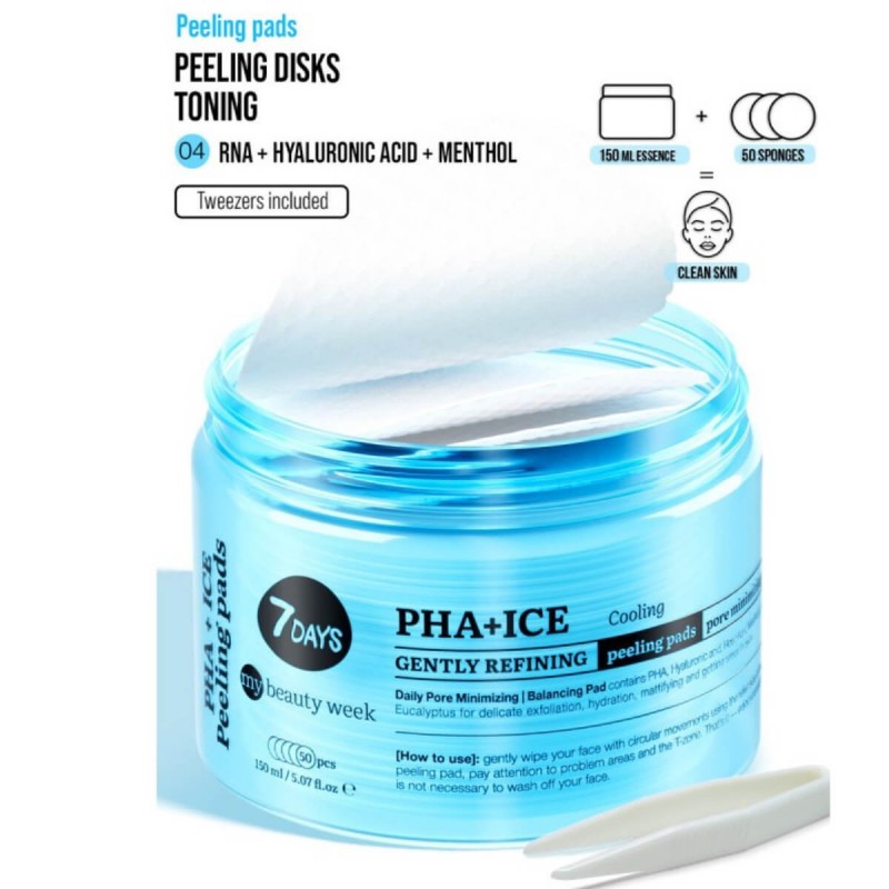 Gently refining peeling pads PHA+ ice cooling 7DAYS