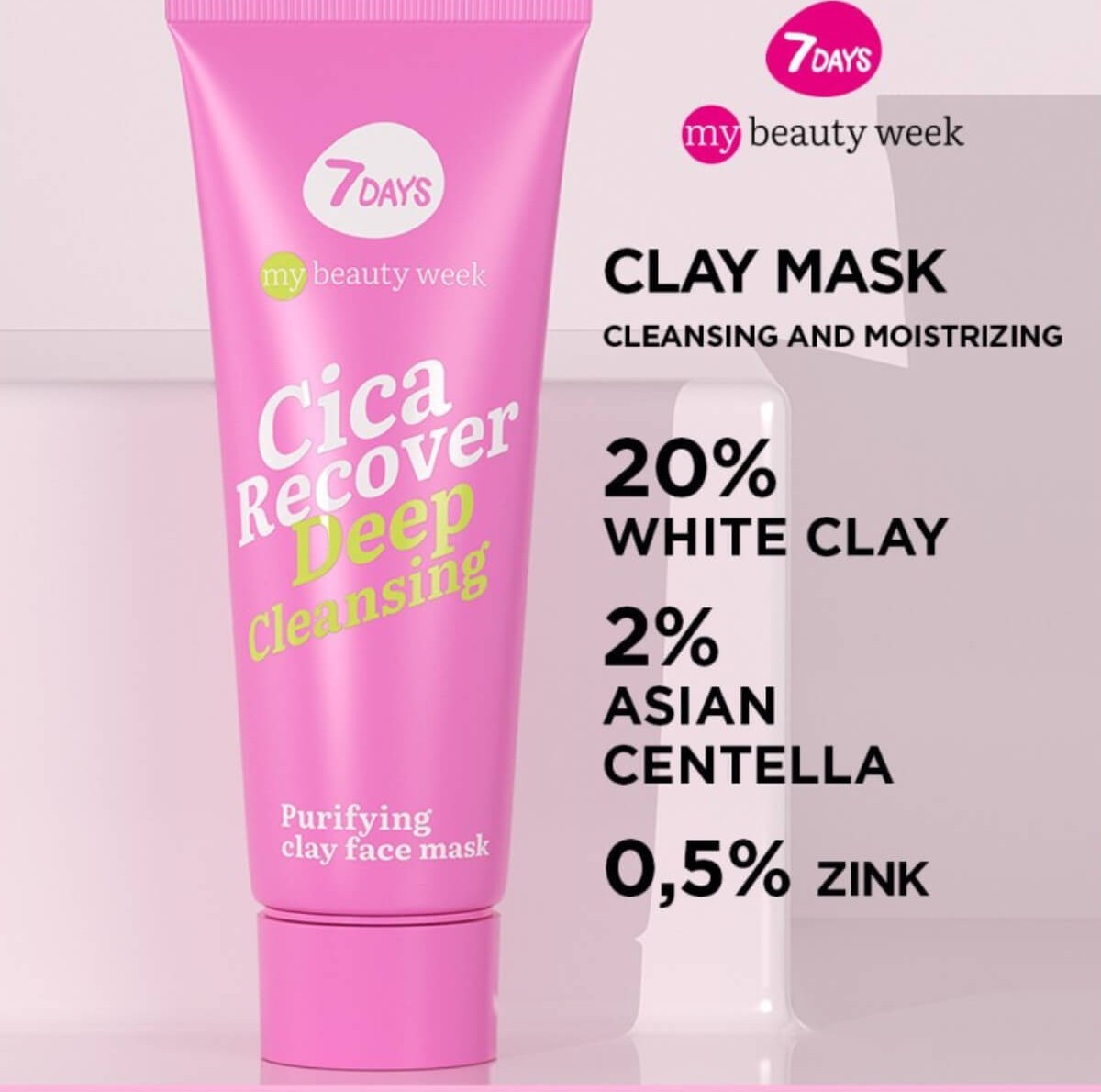Purifying clay face mask cica recover 7DAYS