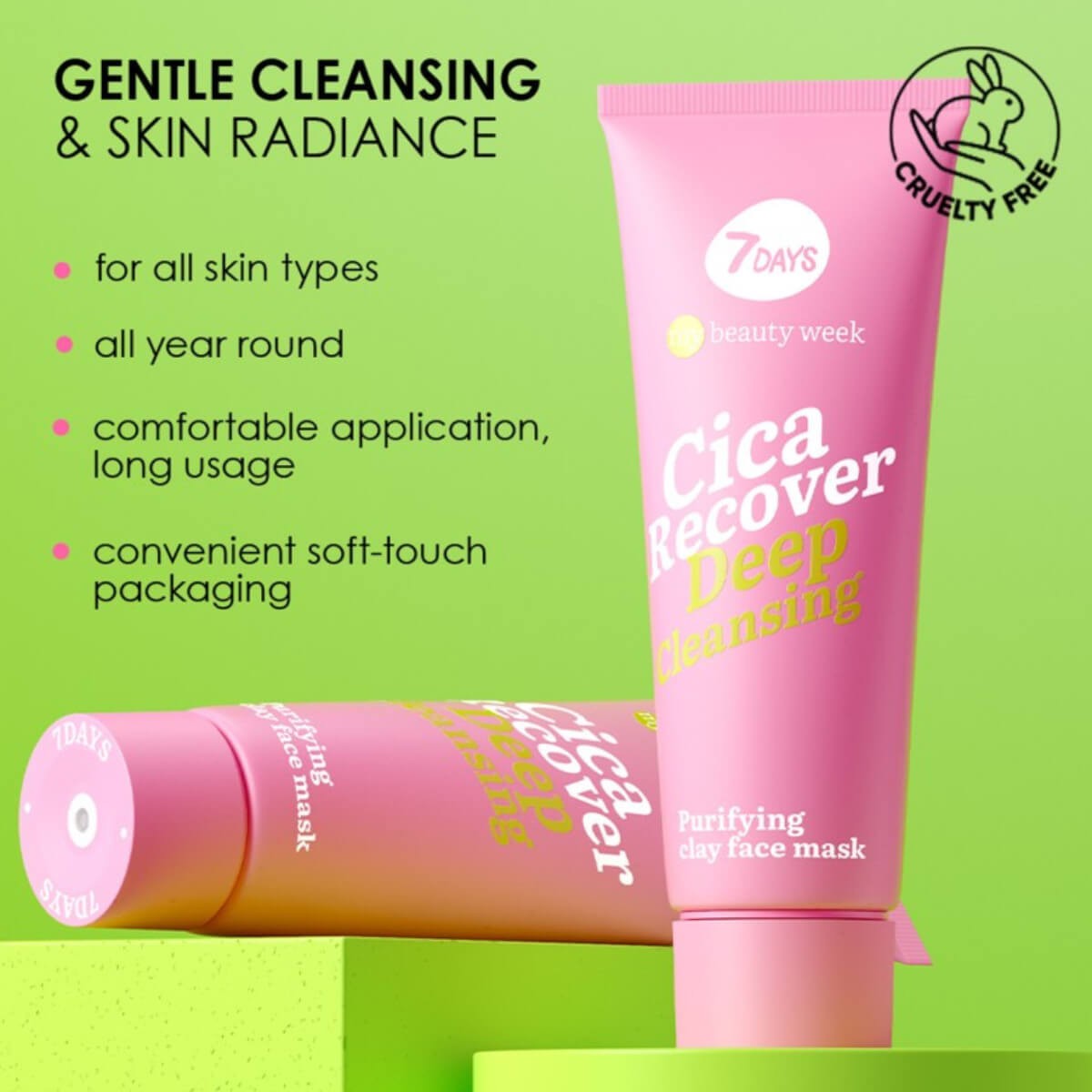 Purifying clay face mask cica recover 7DAYS