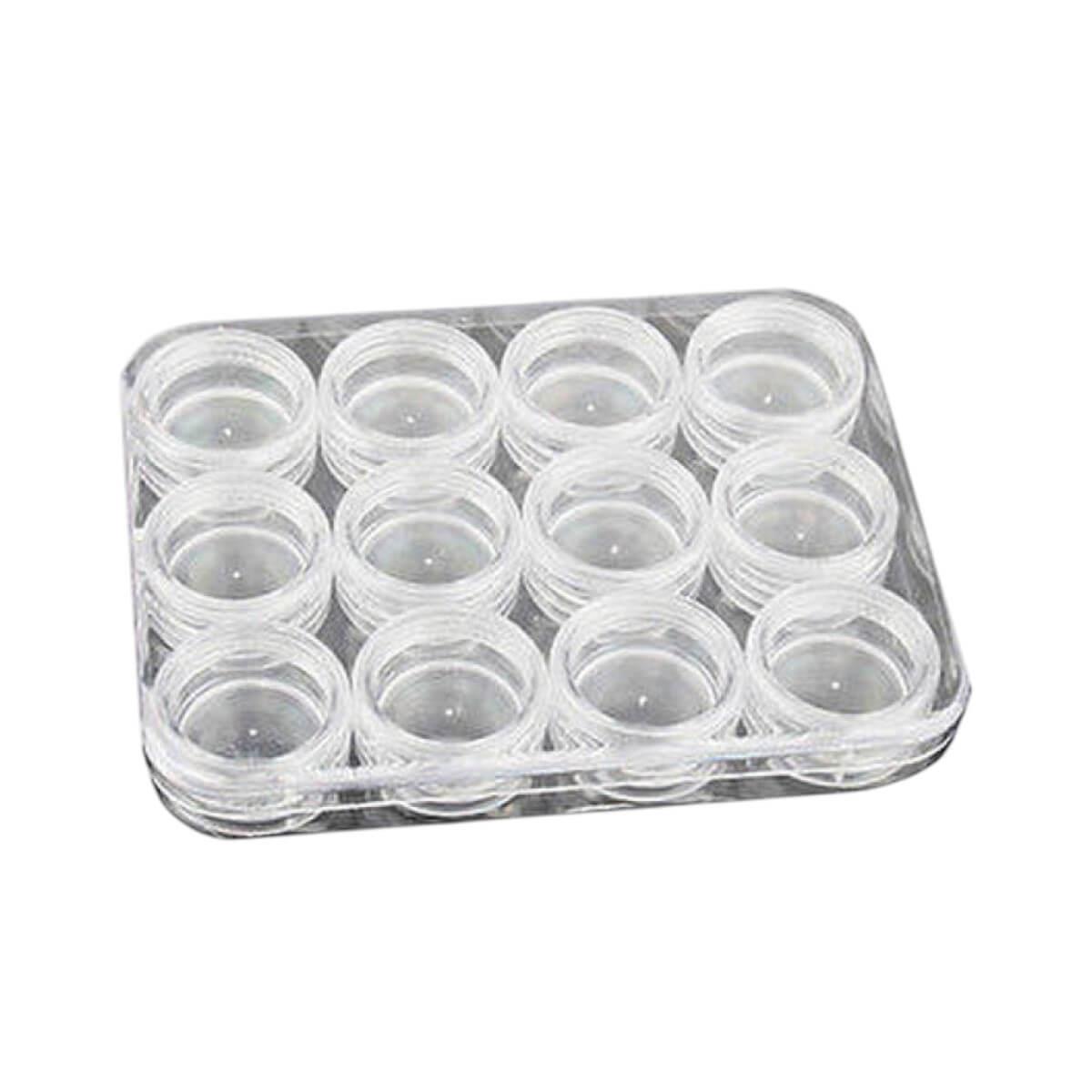 Αδεια βαζάκια για διακοσμητικά νυχιών 12pcs
