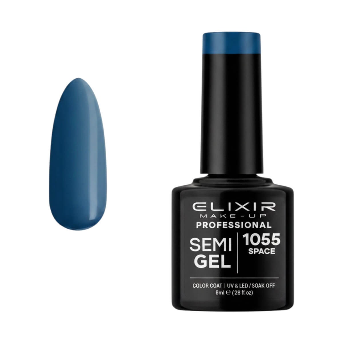 Ημιμόνιμο βερνίκι semigel 1055 space 8ml Elixir
