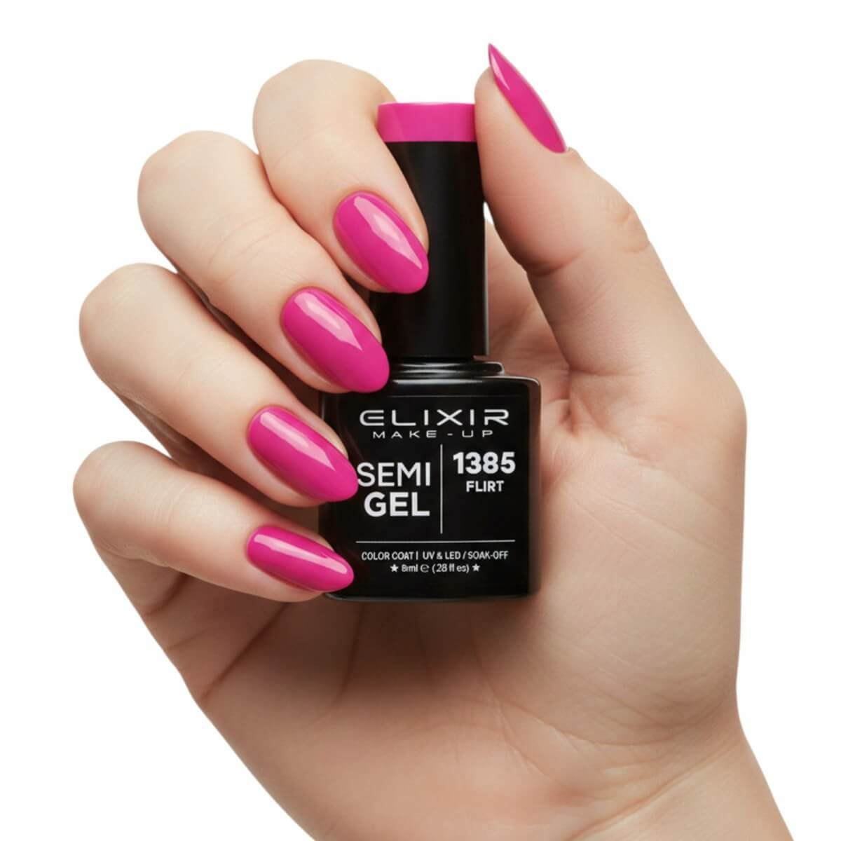 Ημιμόνιμο βερνίκι semigel 1385 flirt 8ml Elixir