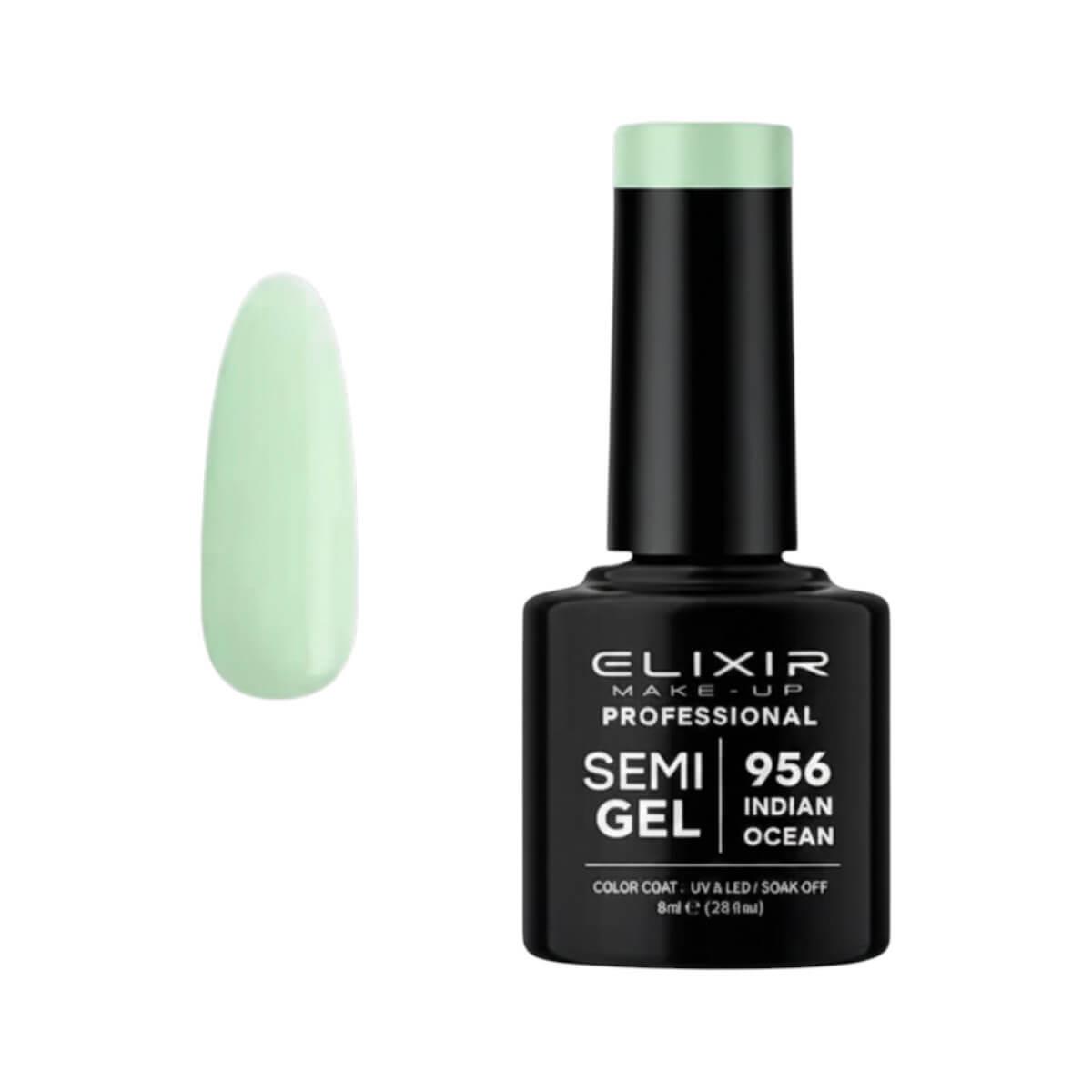 Ημιμόνιμο βερνίκι semigel 956 indian ocean 8ml Elixir