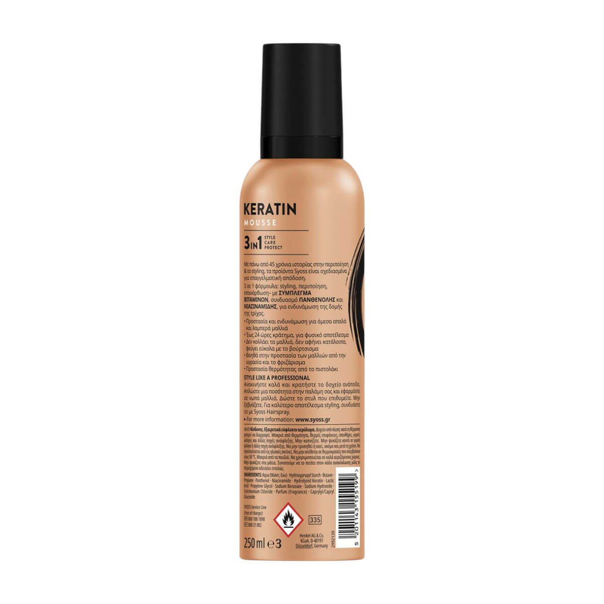 Keratin mousse 250ml Syoss