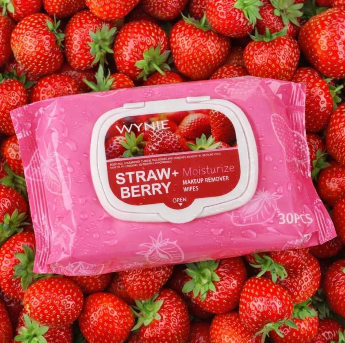 Makeup remover wipes strawberry 30pcs Wynie