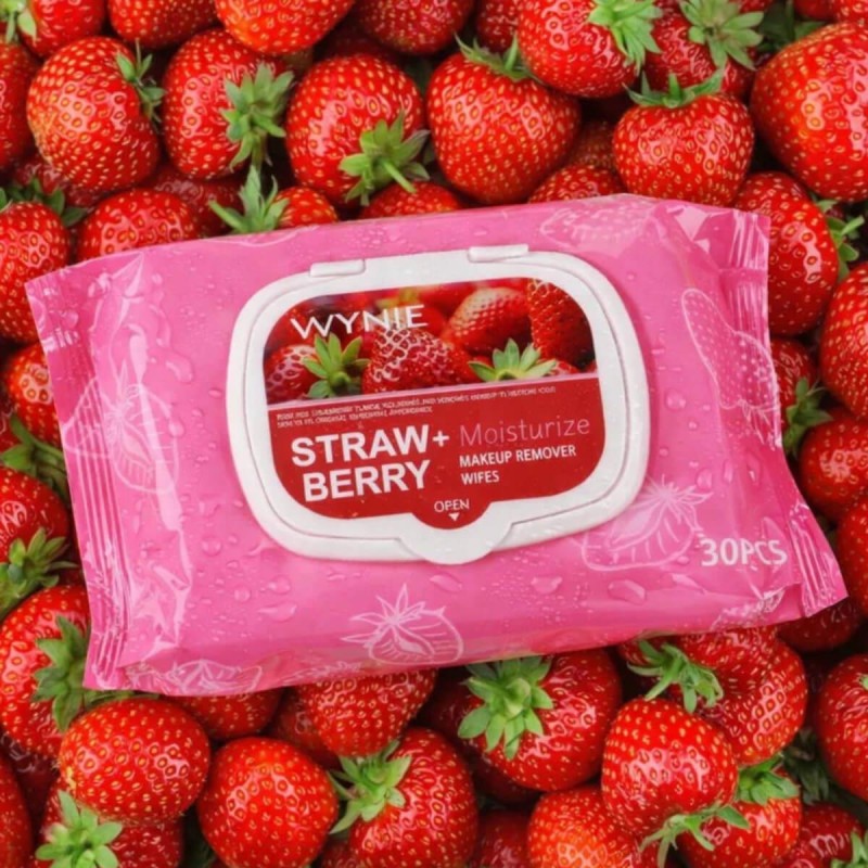 Makeup remover wipes strawberry 30pcs Wynie