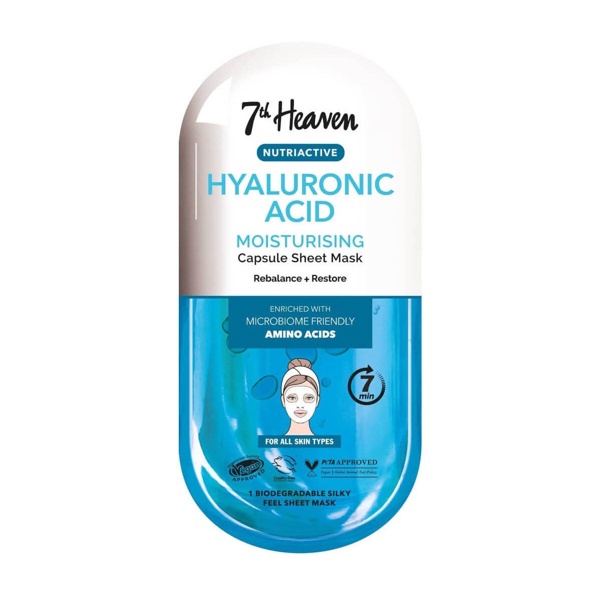 Hyaluronic Acid Moisturising Face Mask 7th Heaven