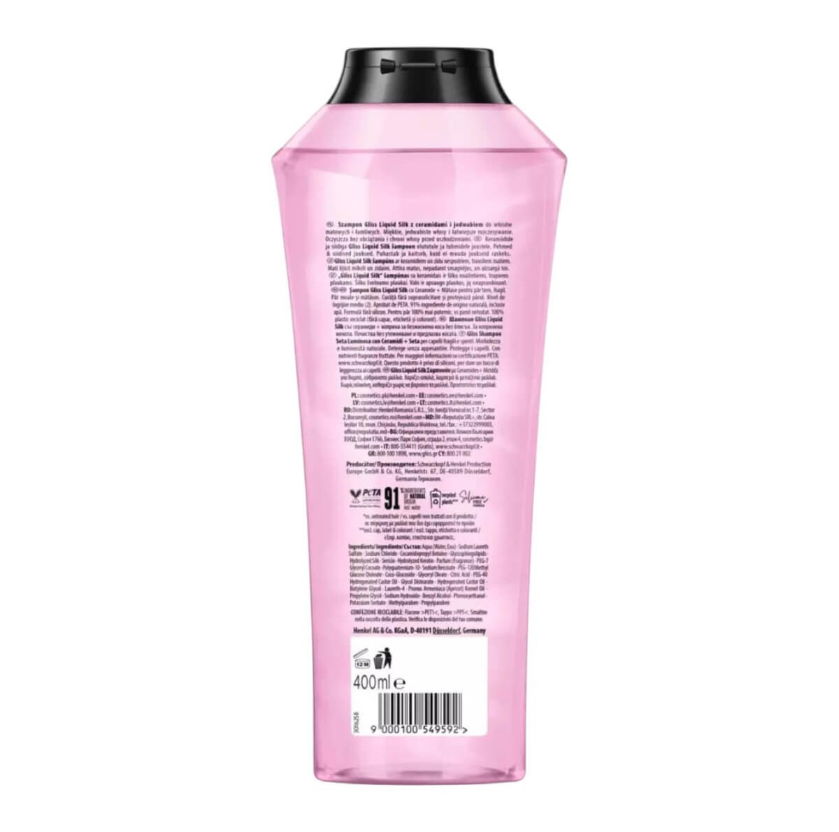 Gliss liquid silk shine shampoo 400ml Schwarzkopf