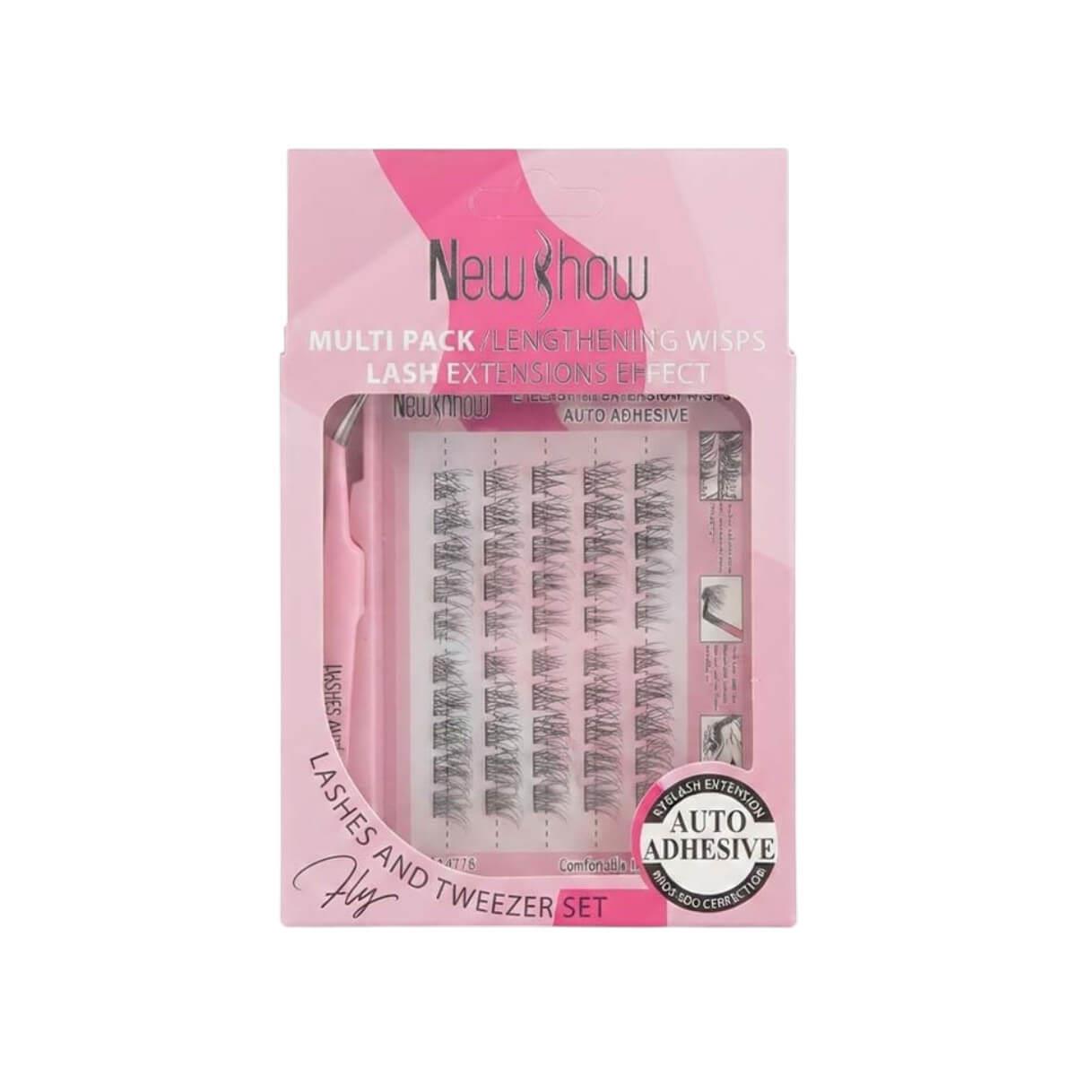 Eyelash extension cluster set with tweezer New Show
