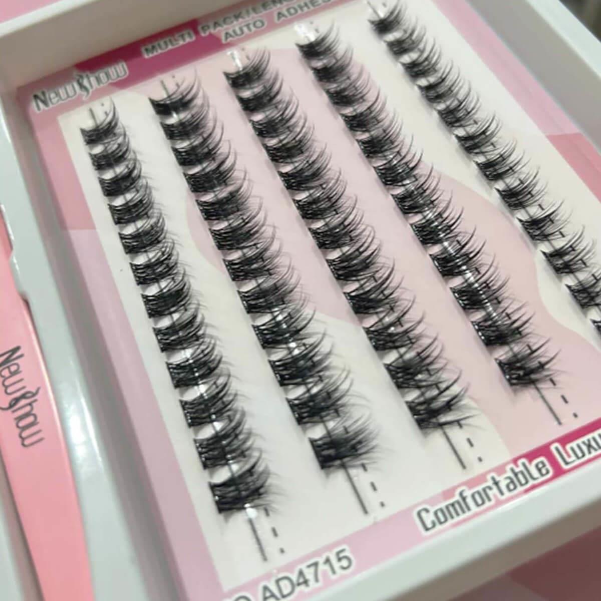 Eyelash extension cluster set with tweezer New Show