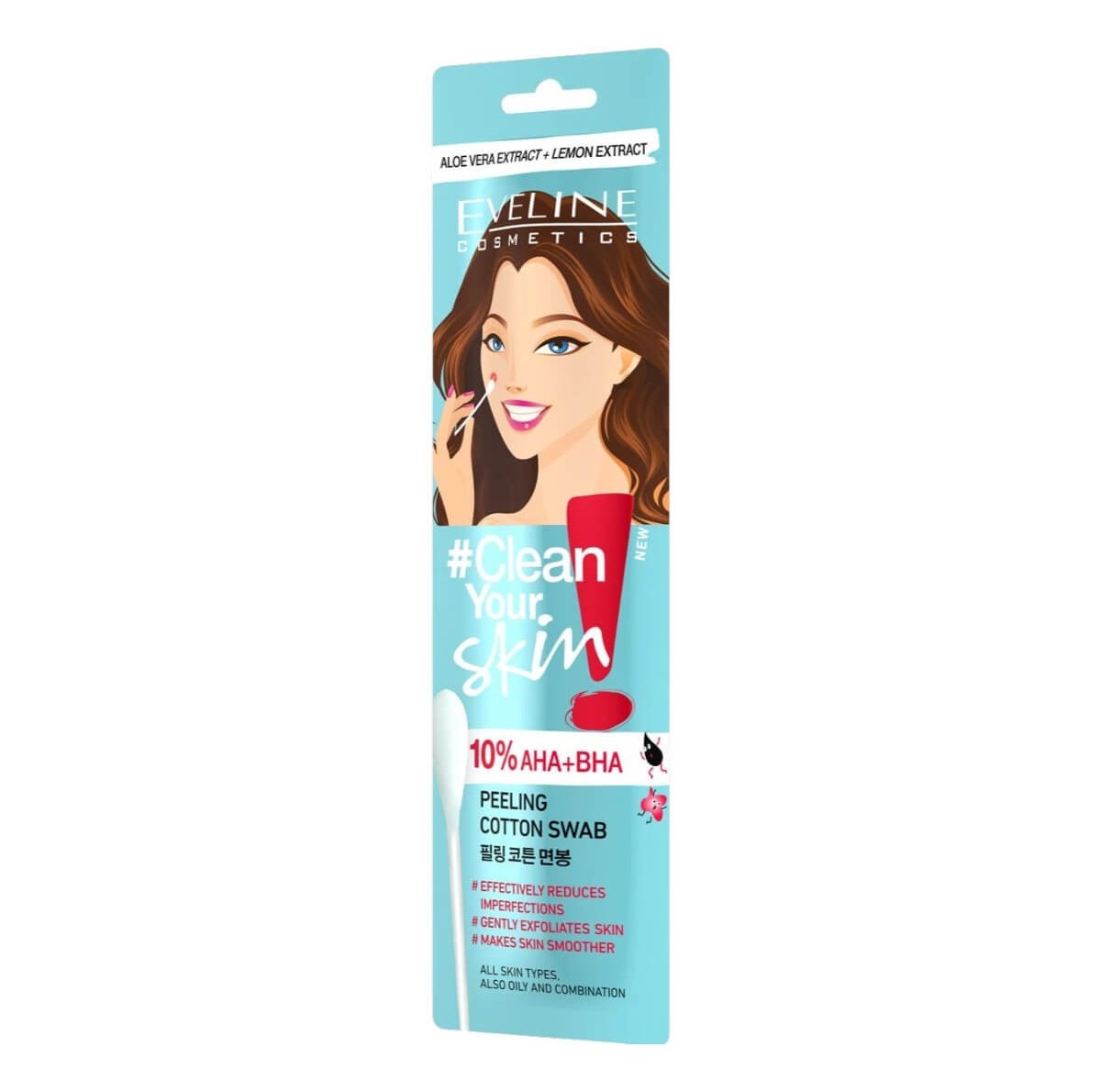 Clean Your Skin - 10% AHA + BHA Peeling Cotton Swab Eveline