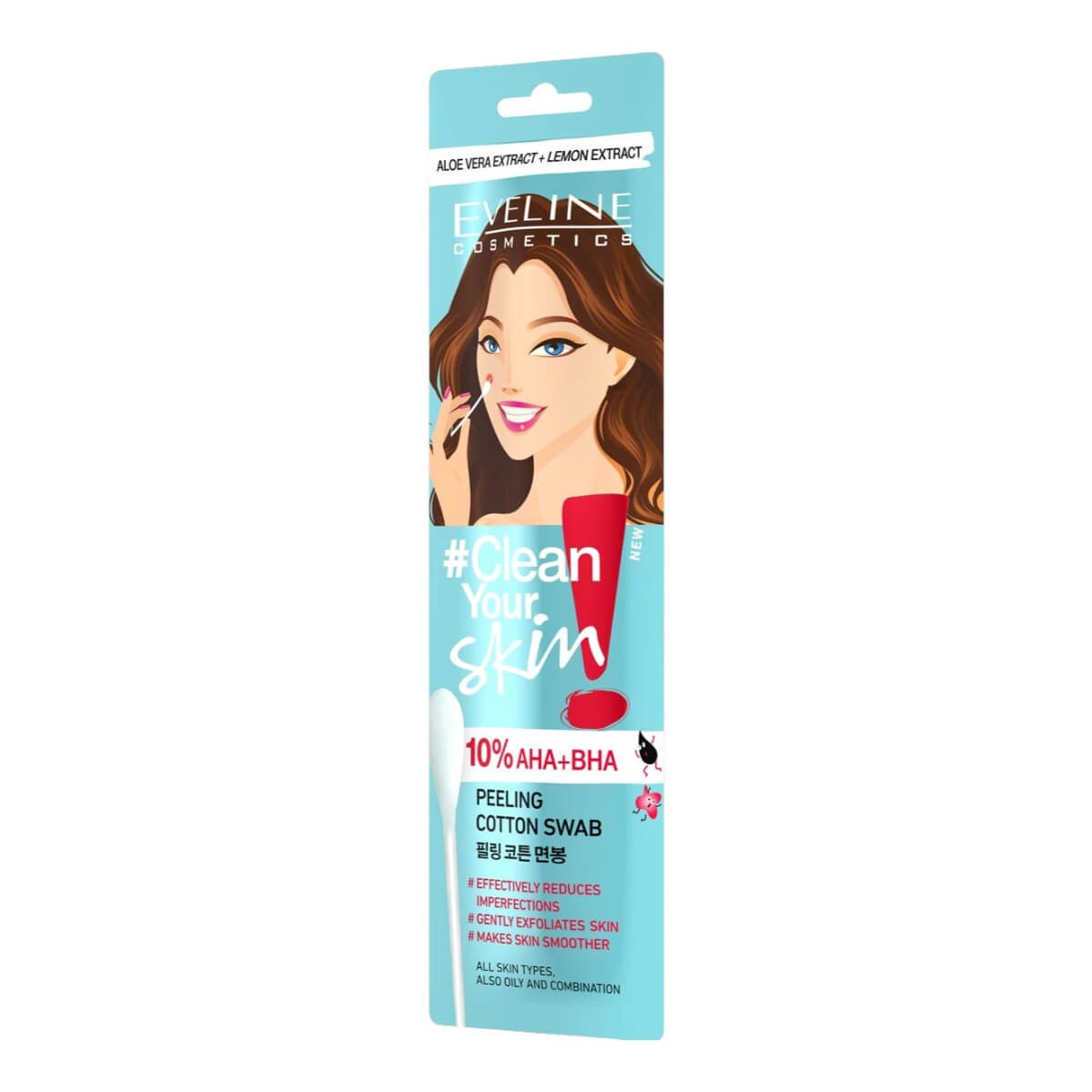 Clean Your Skin - 10% AHA + BHA Peeling Cotton Swab Eveline