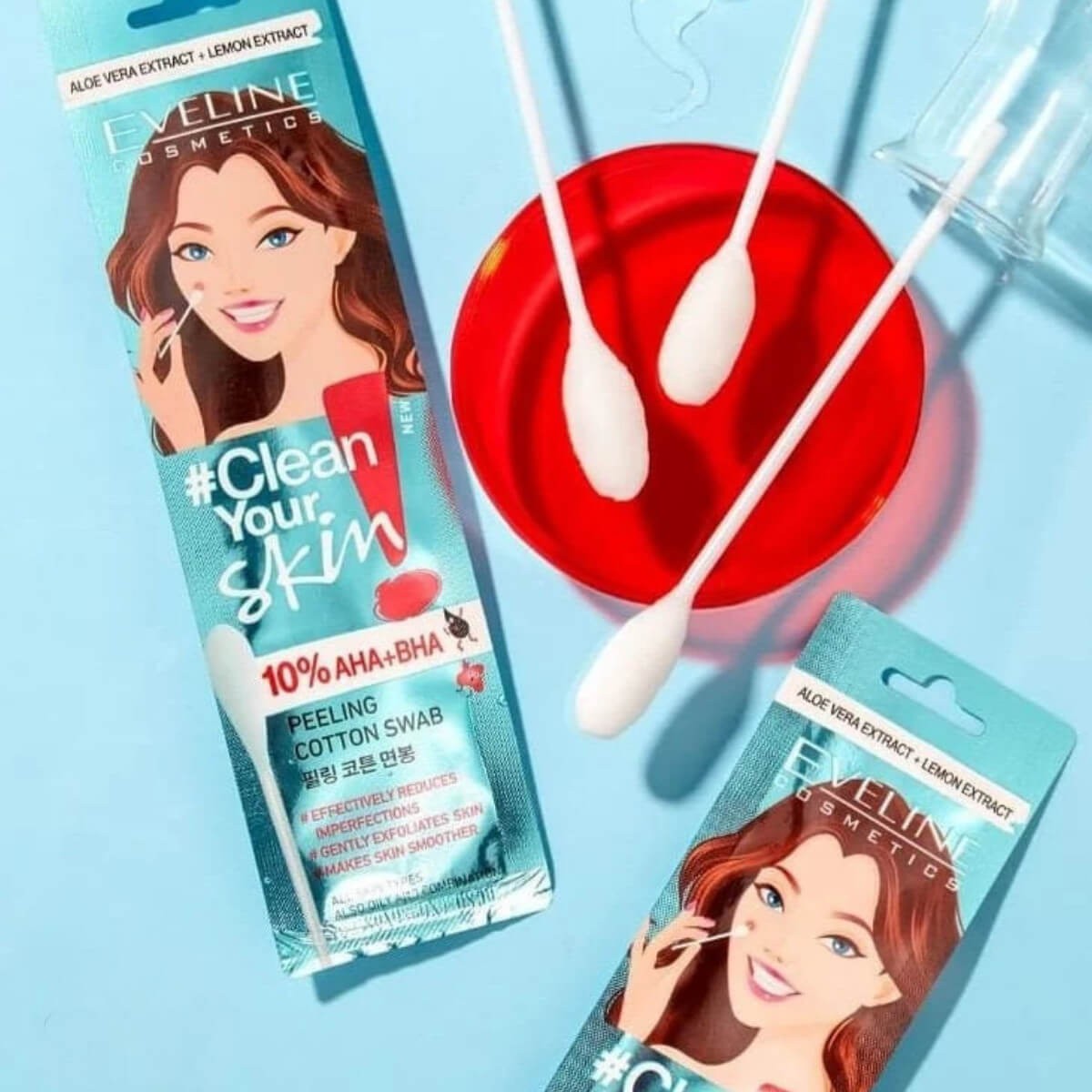 Clean Your Skin - 10% AHA + BHA Peeling Cotton Swab Eveline
