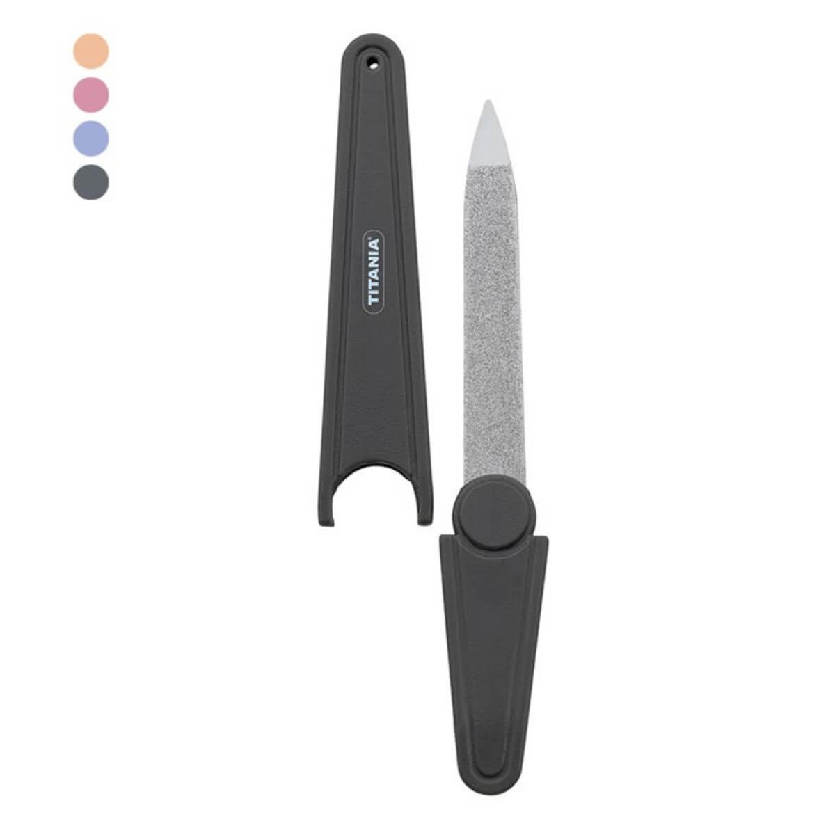 Metal Nail File with Case 180/240 Titania