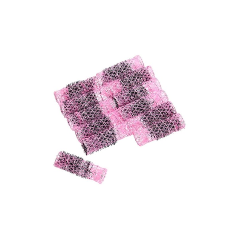 Ρολά μαλλιών τρίχινα ροζ 360 12pcs Niobe