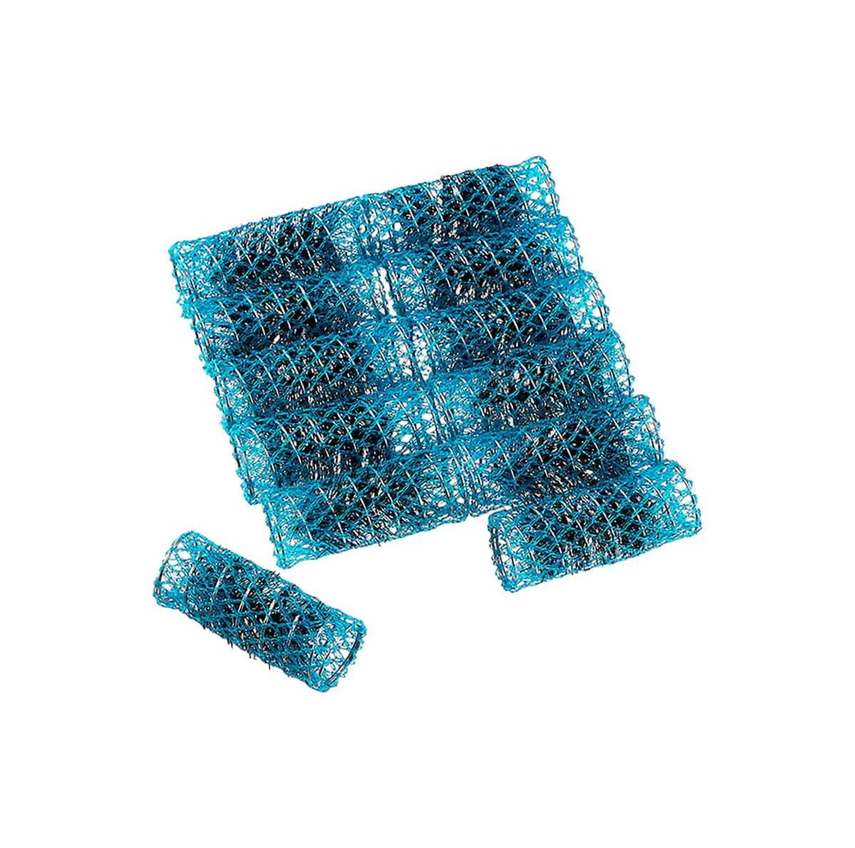 Bristle hair rollers blue 361 12pcs Niobe