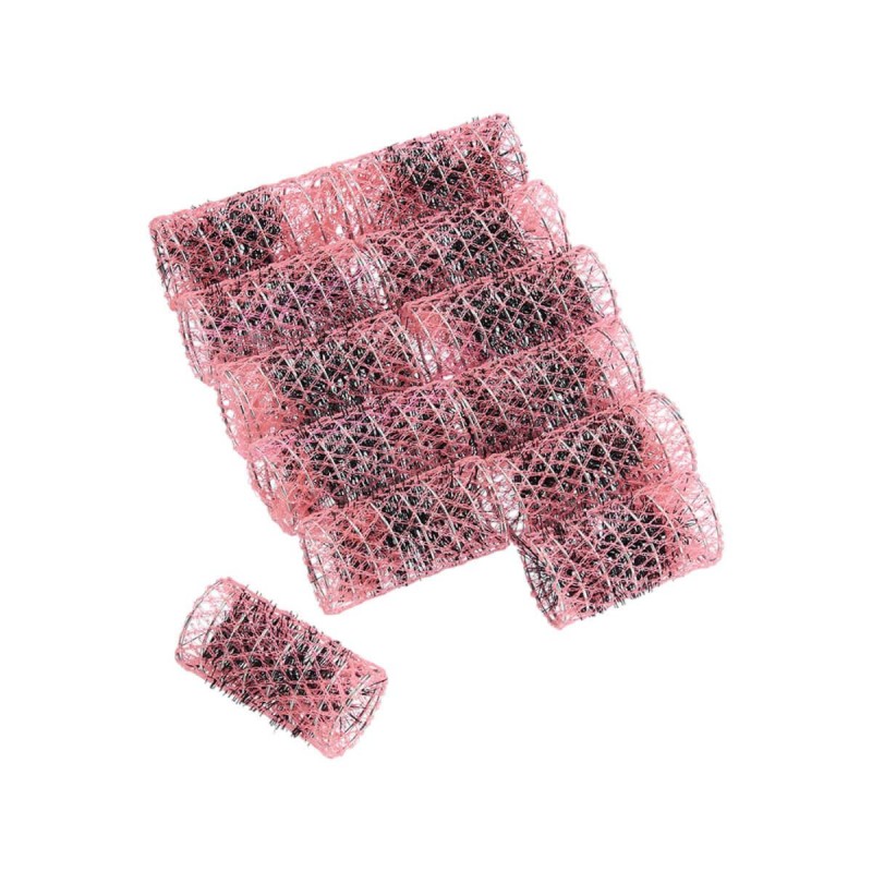 Ρολά μαλλιών με τρίχα ροζ 362 12pcs Niobe