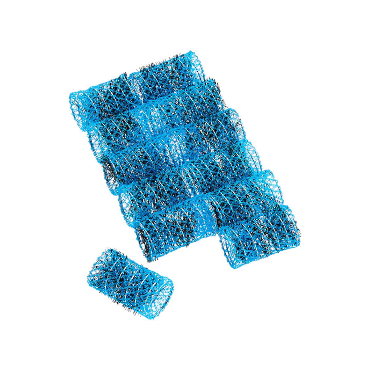Ρολά μαλλιών με τρίχα μπλε 363 12pcs Niobe