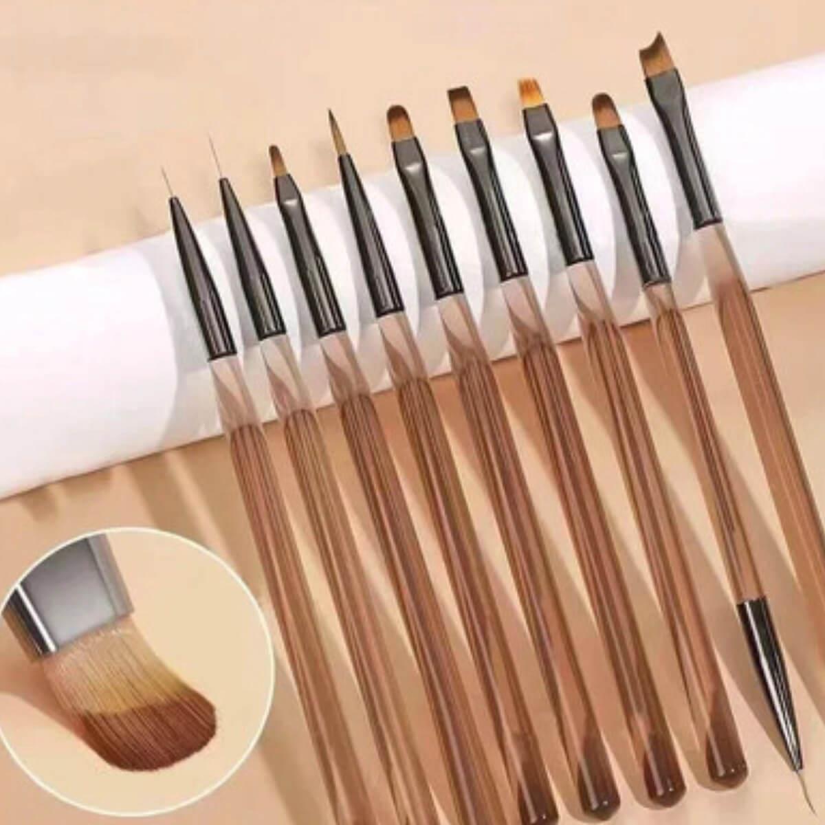 Πινέλα Νυχιών Nail Art Σετ 9pcs Beauty Salon