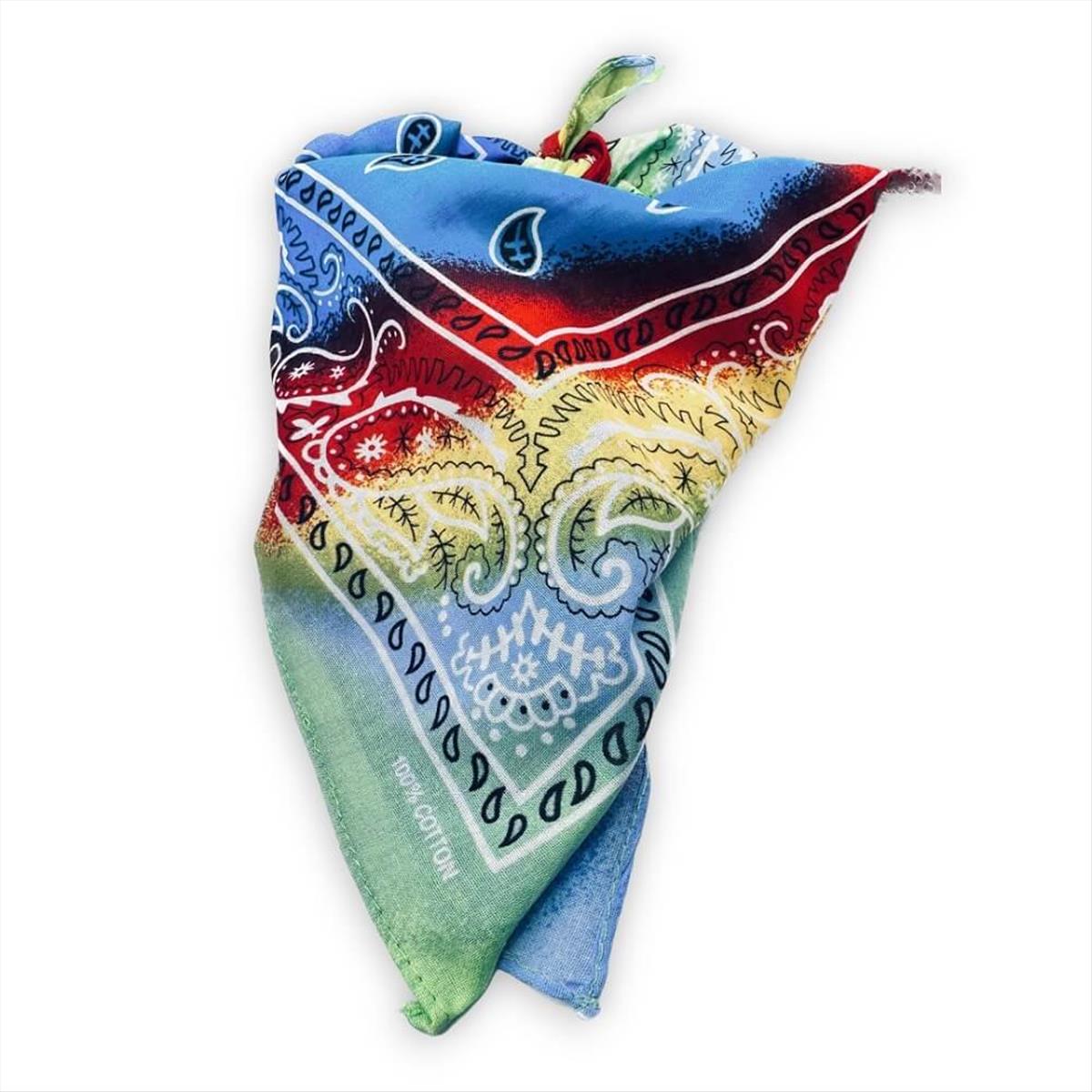 Bandana headband blue multi