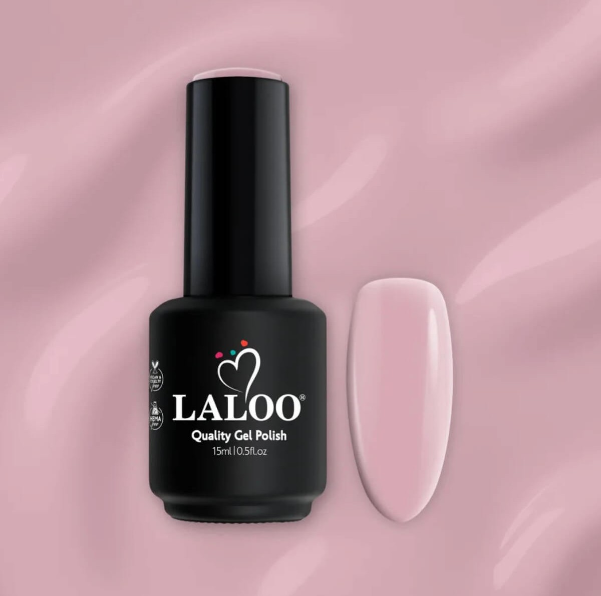 Ημιμόνιμο βερνίκι 643 camellia (βάση γαλλικού) 15ml Laloo