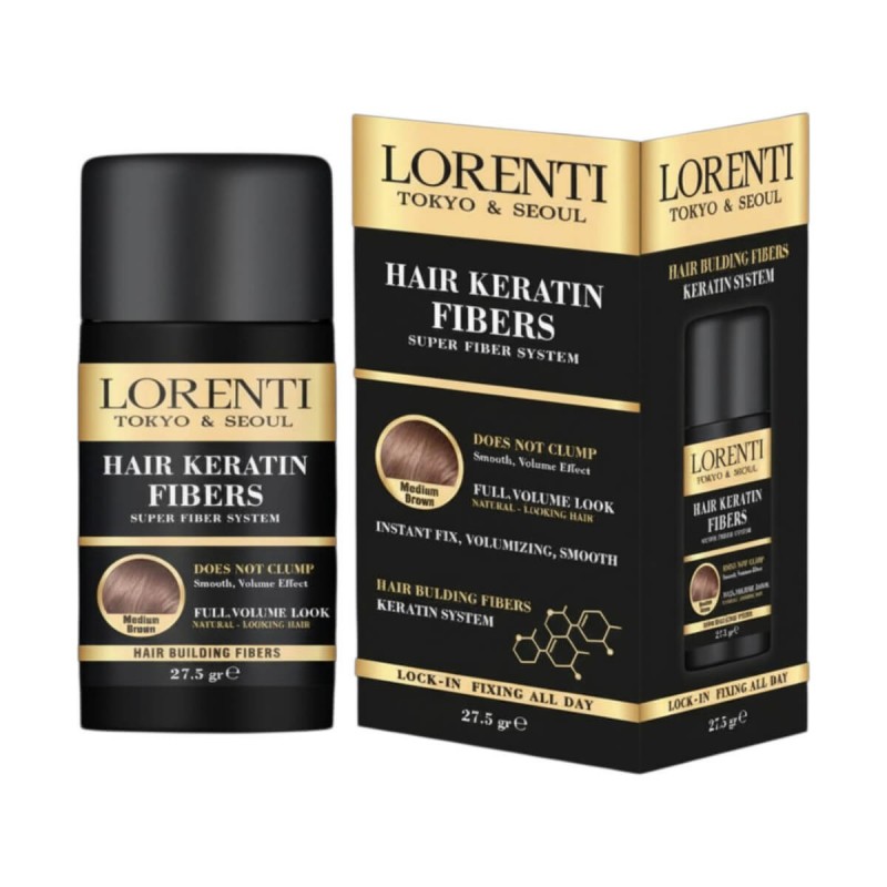 Hair Keratin Fibers 27.5gr Brown Lorenti