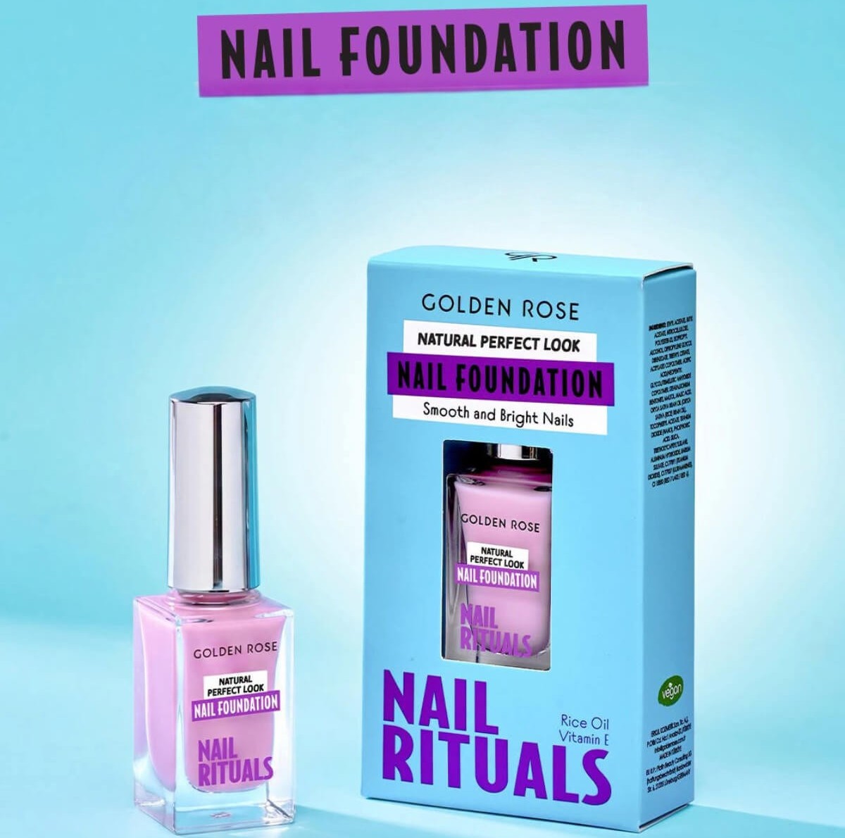 Berry glow Fundation nail rituals Golden Rose
