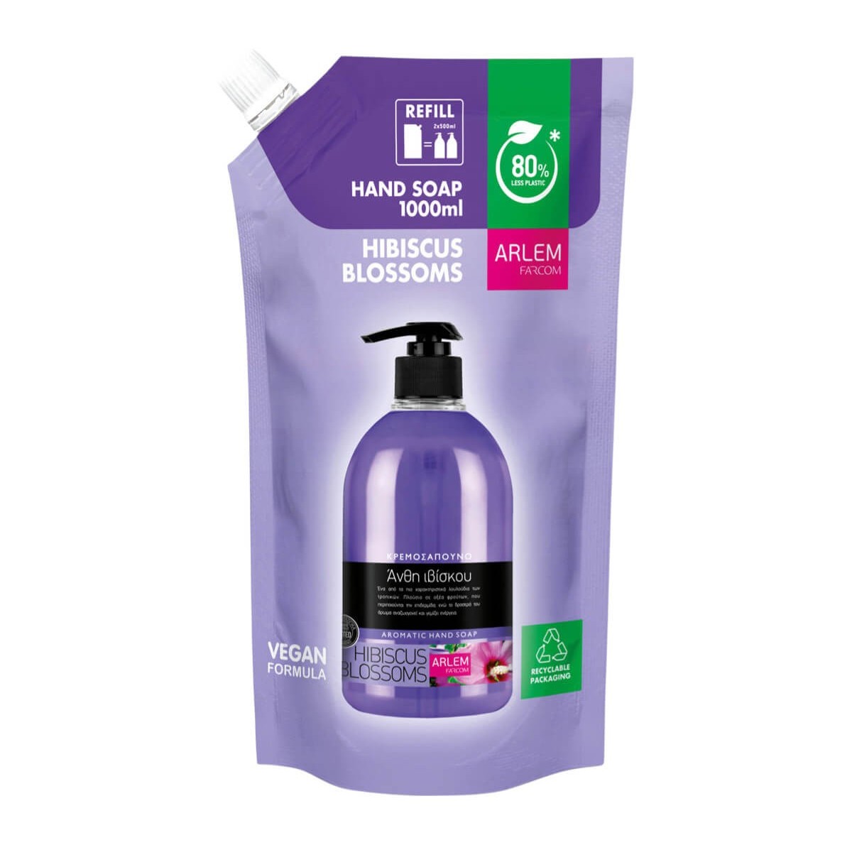 Refill hand soap hibiscus blossoms 1000ml Arlem