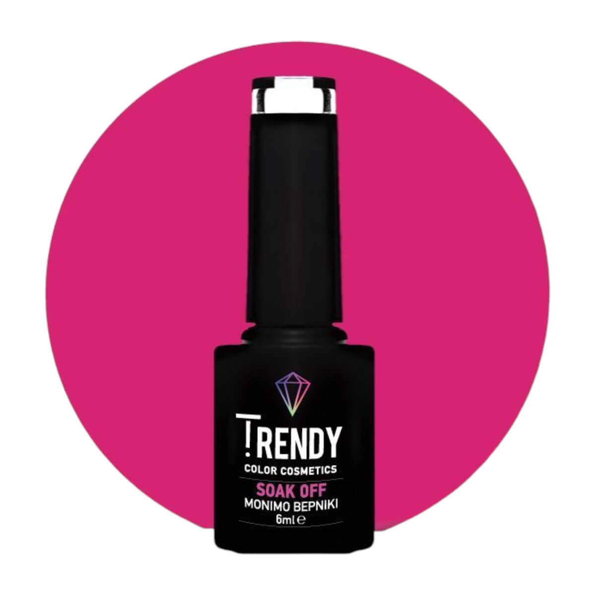 Ημιμόνιμο Βερνίκι Trendy Soak Off No168 Paradise Pink 6ml