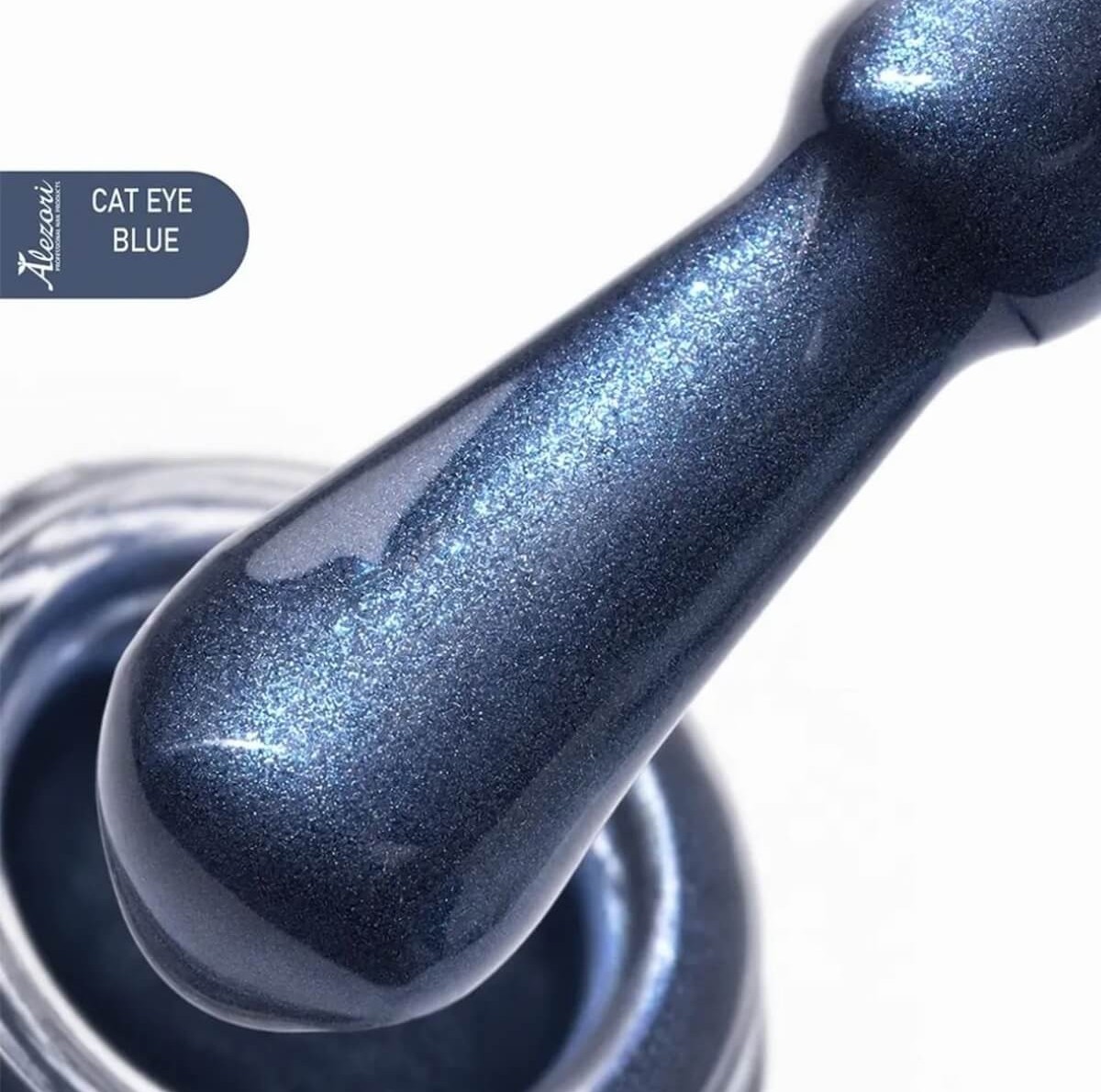 Semi-permanent gel polish cat eye blue 15ml Alezori