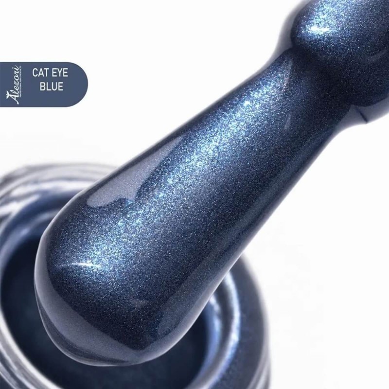 Ημιμόνιμο βερνίκι cat eye blue 15ml Alezori