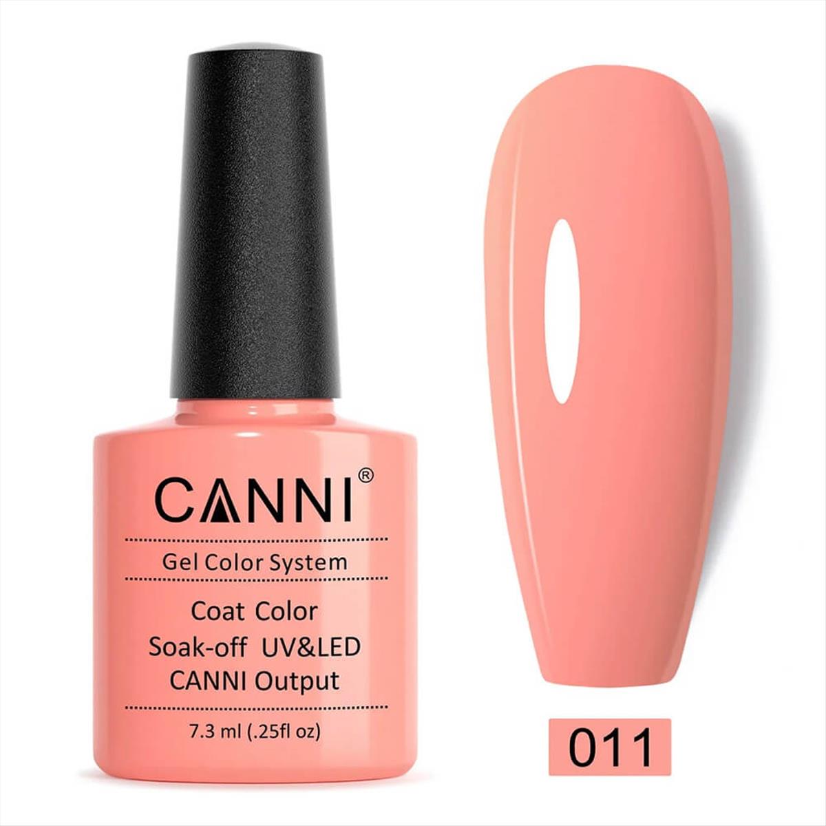 Canni Soak Off Uv/Led 011 Solid Light Pink 7.3ml