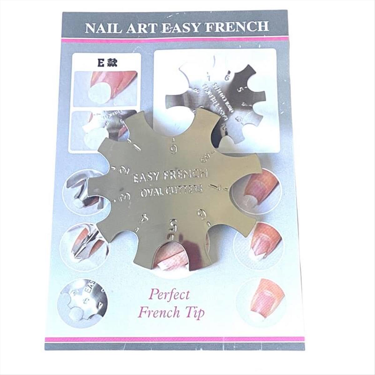 French Nail Stencil Nail Art Easy French E