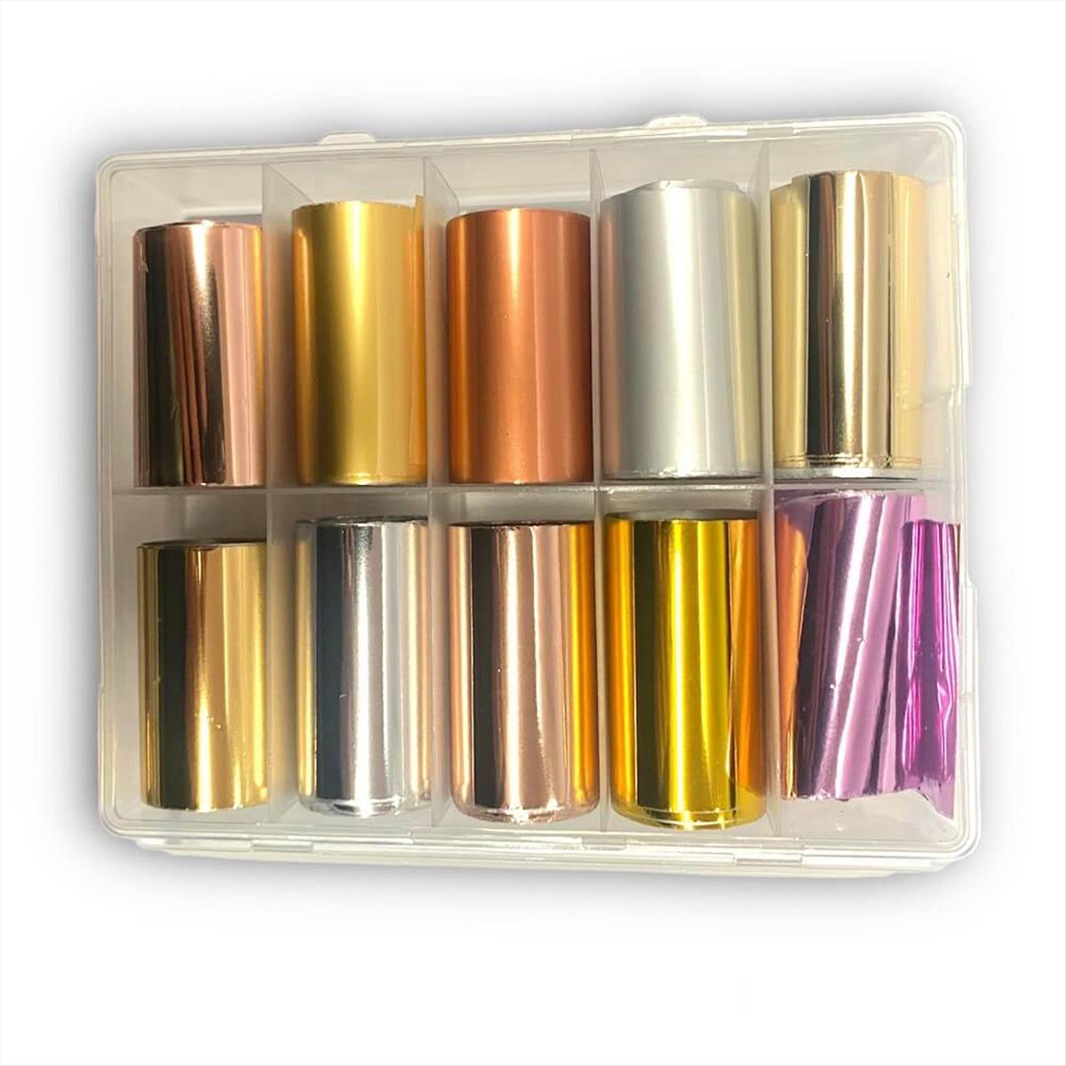 Διακοσμητικά Νυχιών Foils Metallic Color Set 10pcs