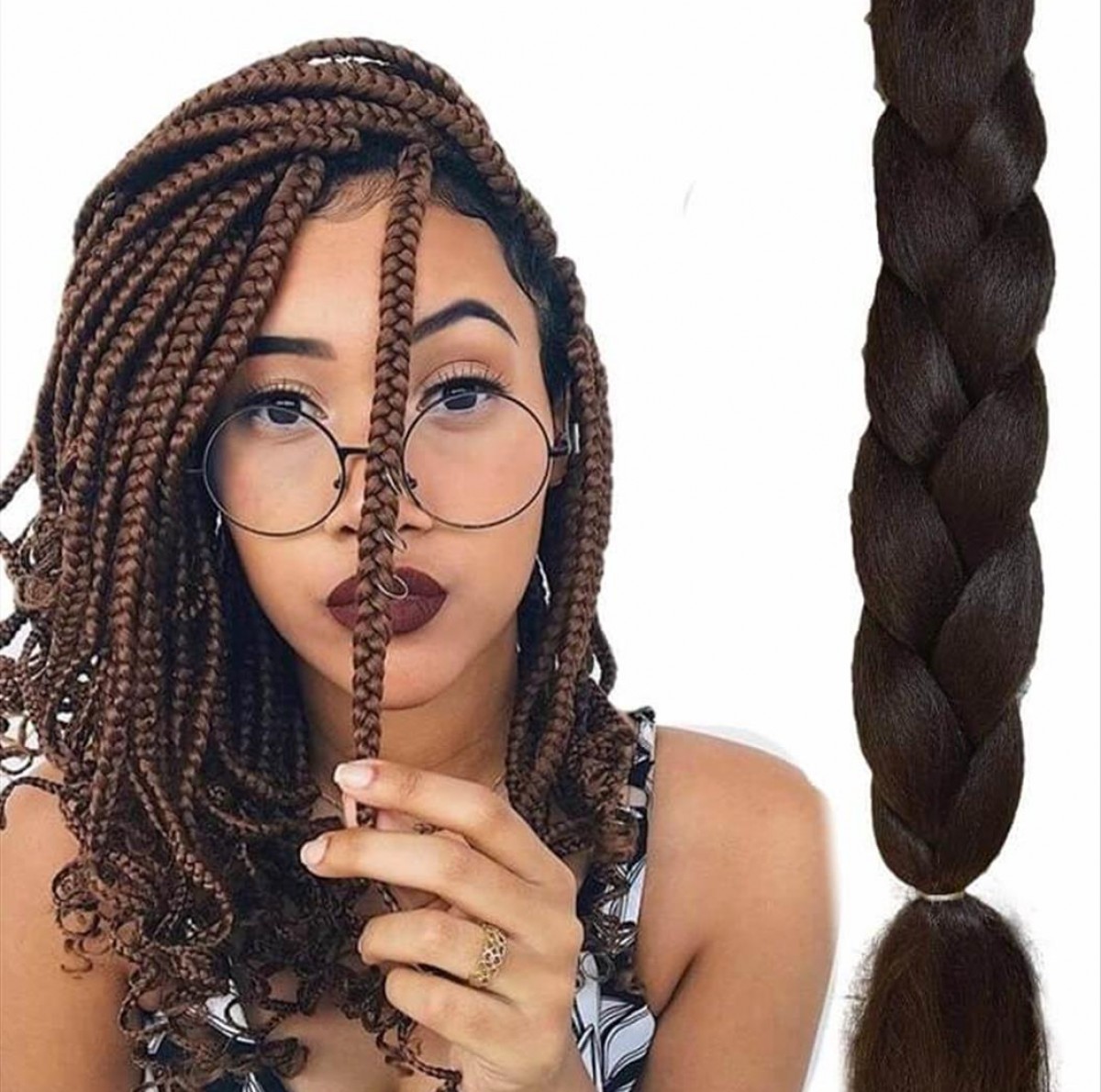 Μαλλιά για Ράστα Jumbo Braid 4 125cm