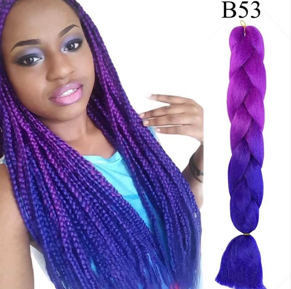 Μαλλιά για Ράστα Jumbo Braid B53 125cm