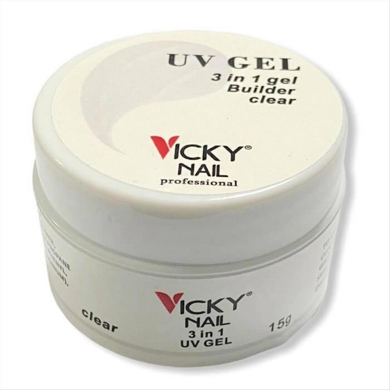 Vicky Nail Uv 3 in 1 Builder Gel Clear 15g