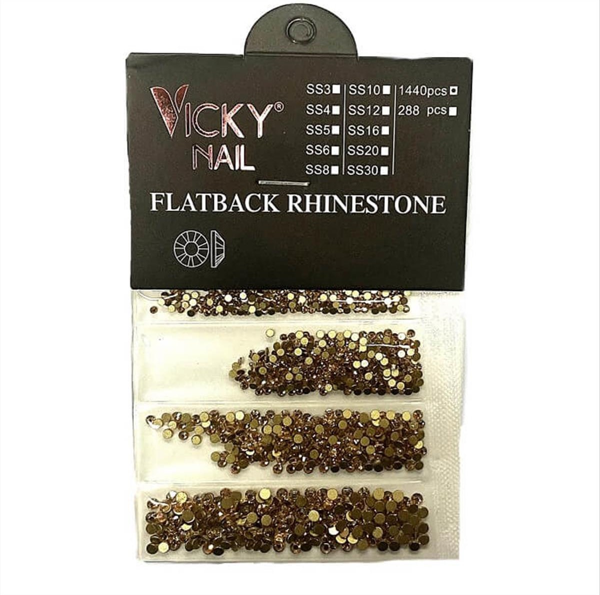 Vicky Nails Διακοσμητικά  Στράς Νυχιών 514 Mix Size 1440pcs