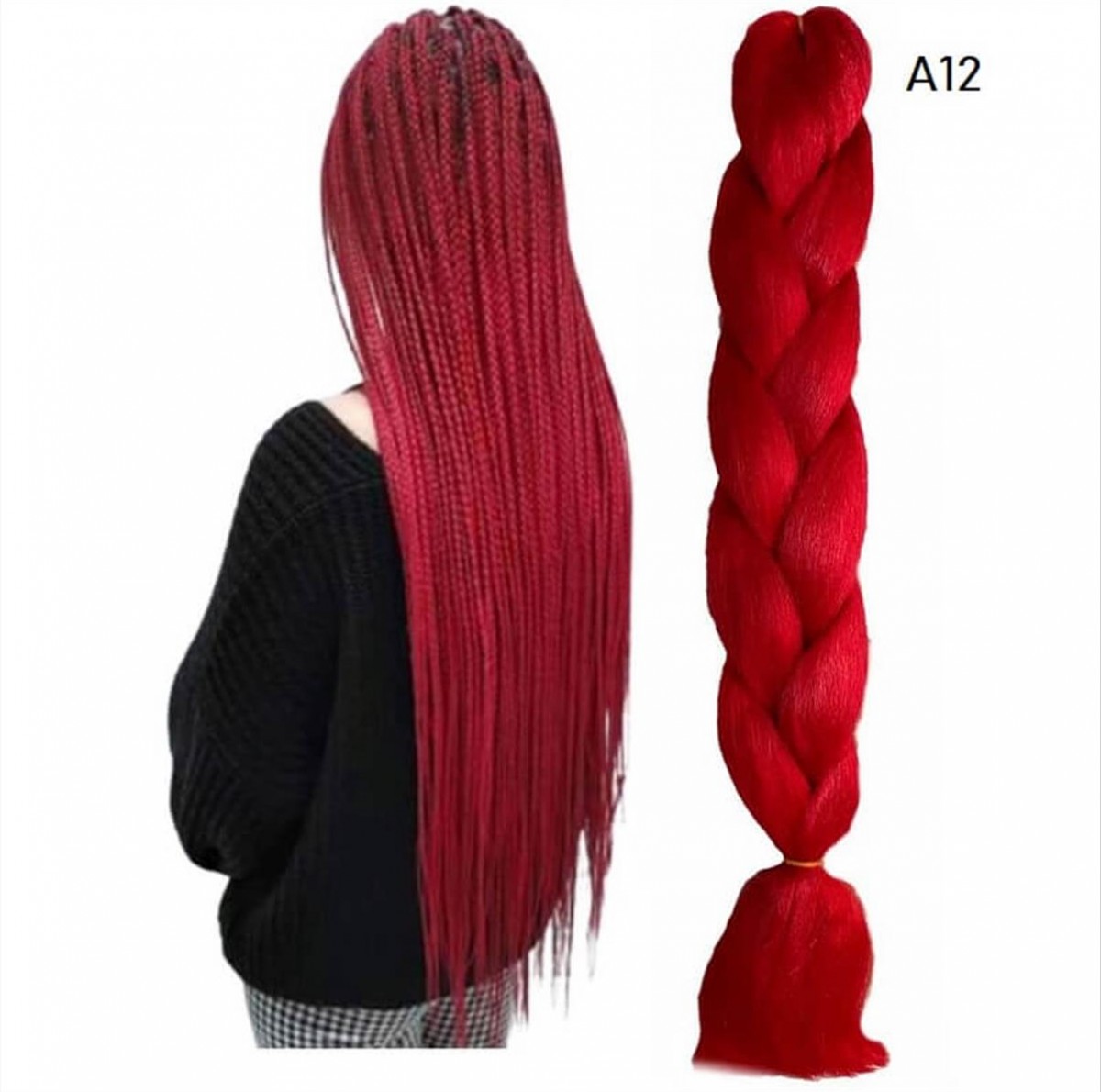 Μαλλιά για Ράστα Jumbo Braid A12 125cm