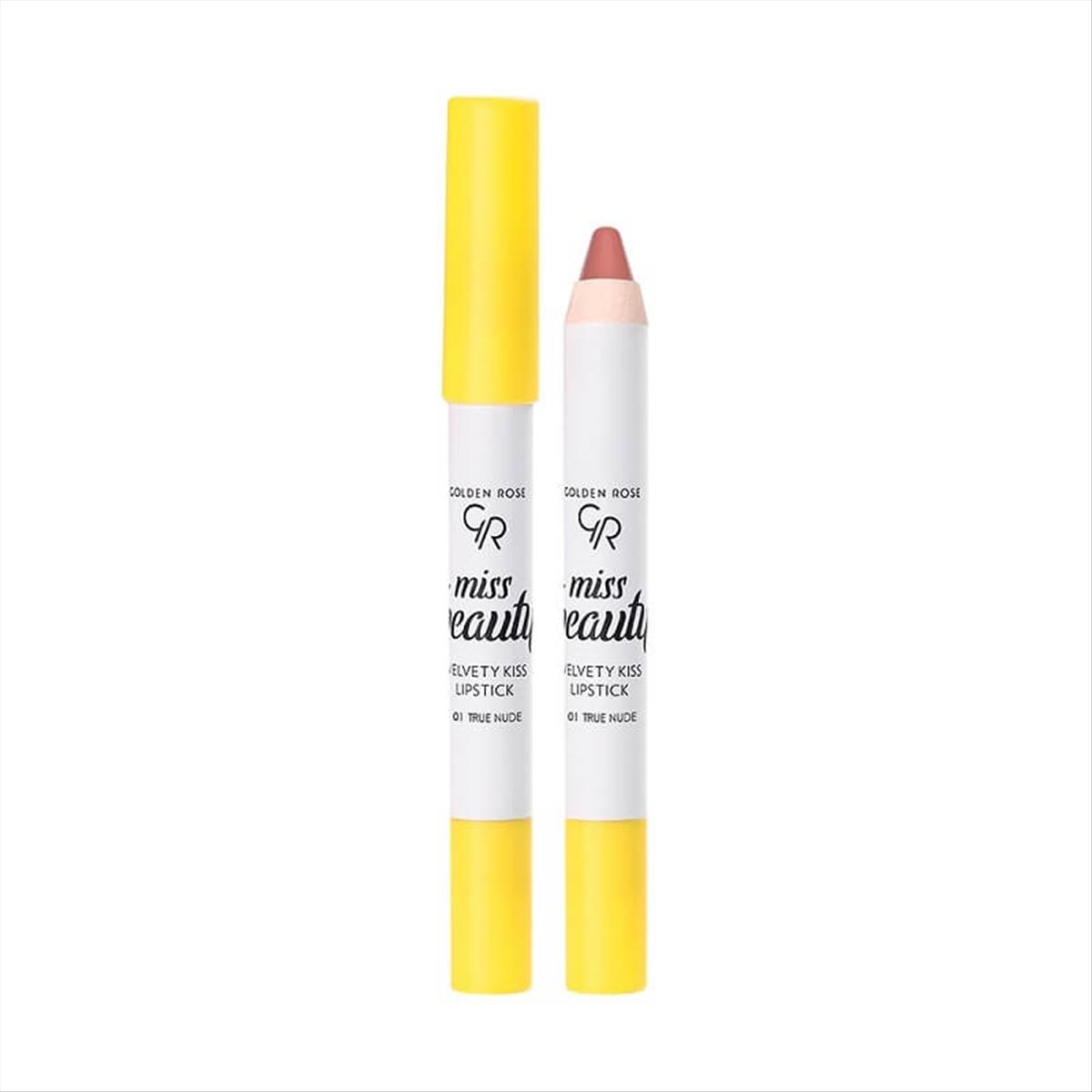 Golden Rose Miss Beauty Velvety Kiss Lipstick 01 True Nude 3,5g