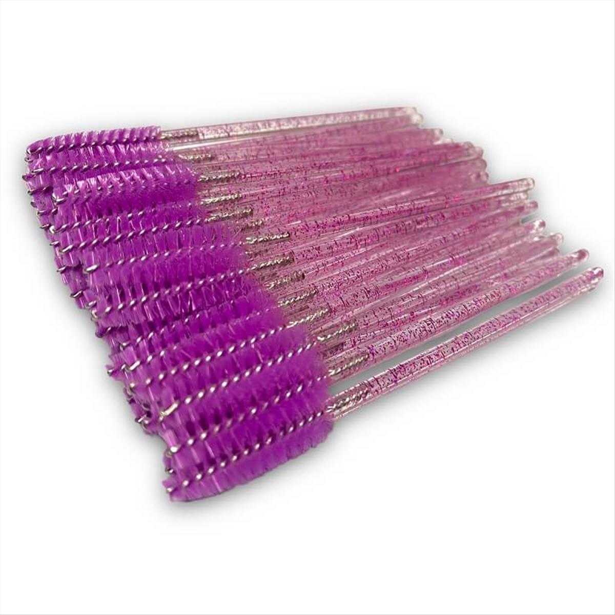 Eyelash and Eyebrow Brush Purple-50pcs