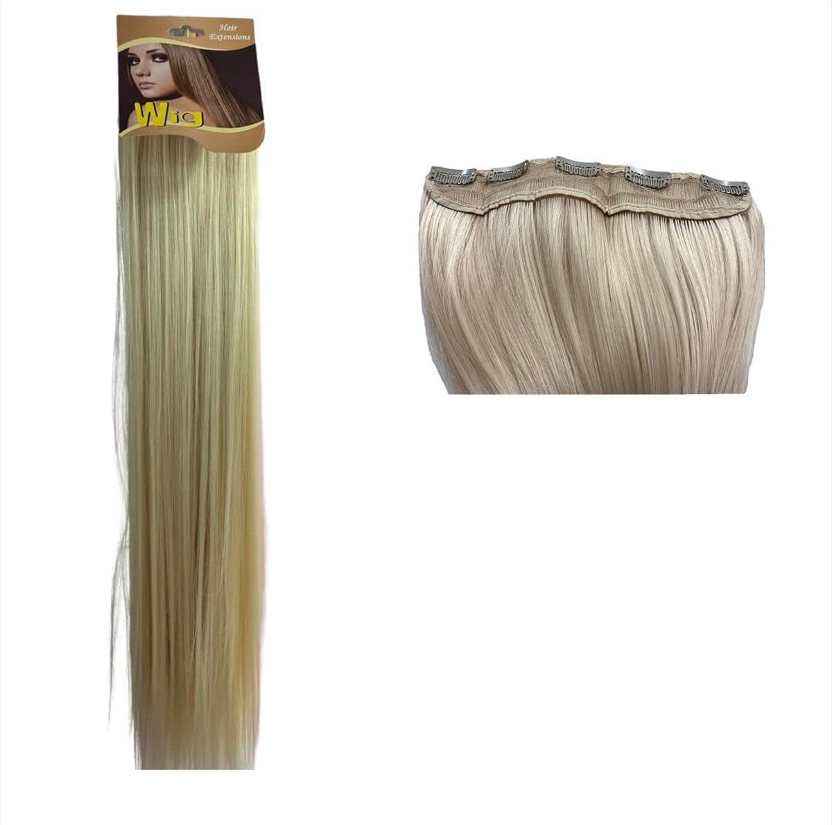 Hair Extension With clips Straight Wig  613