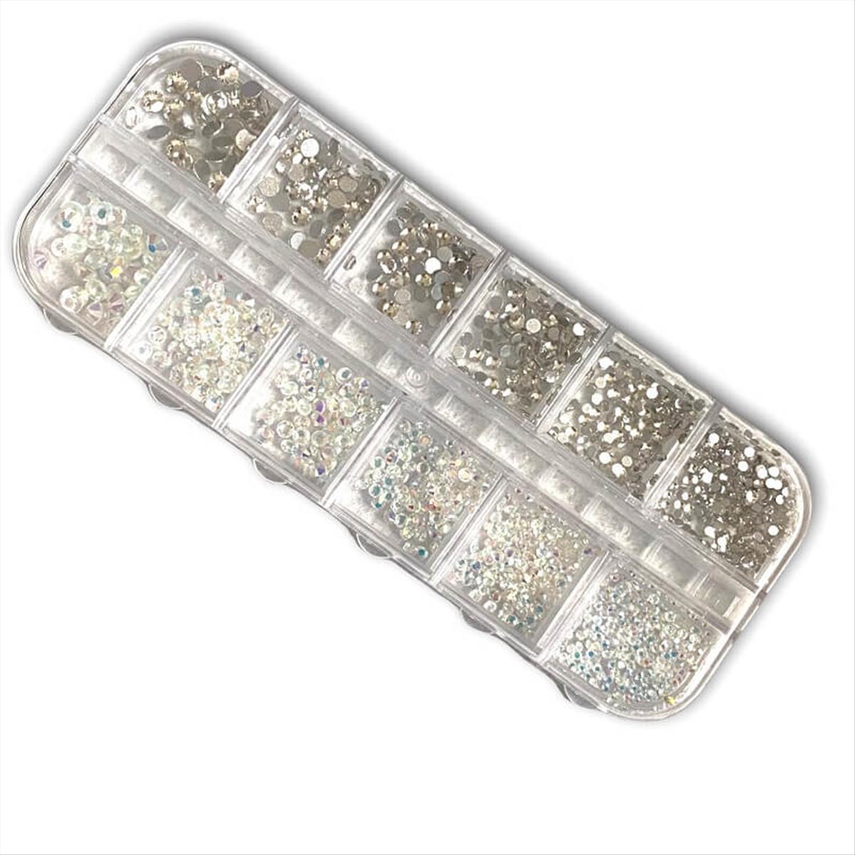 2 Color Rhinestone Nail Decorations