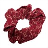 Hair scrunchie fabric burgundy Α-4088